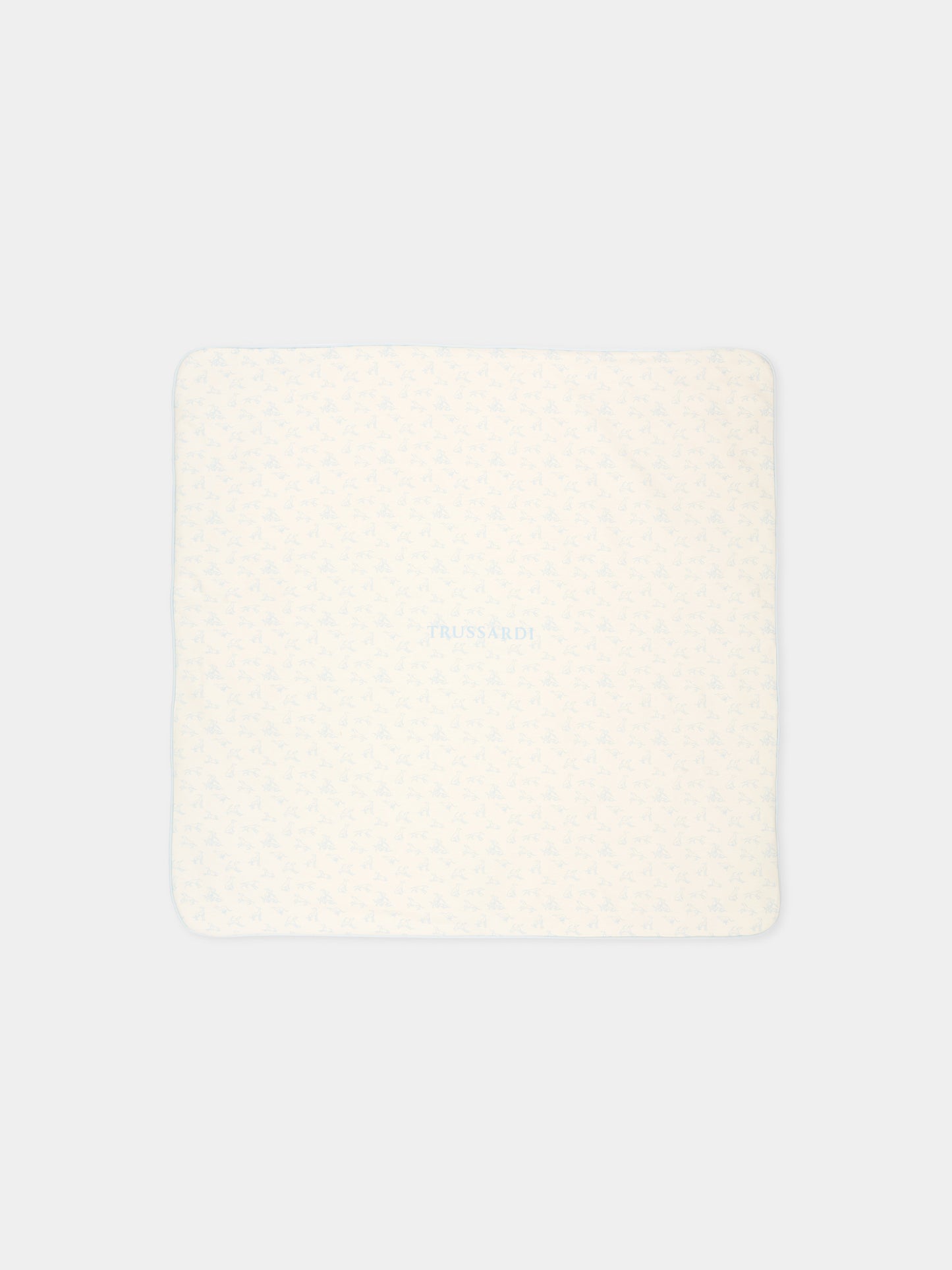 Coperta bianca per neonato con logo,Trussardi Junior,TLP26004CE WHITE