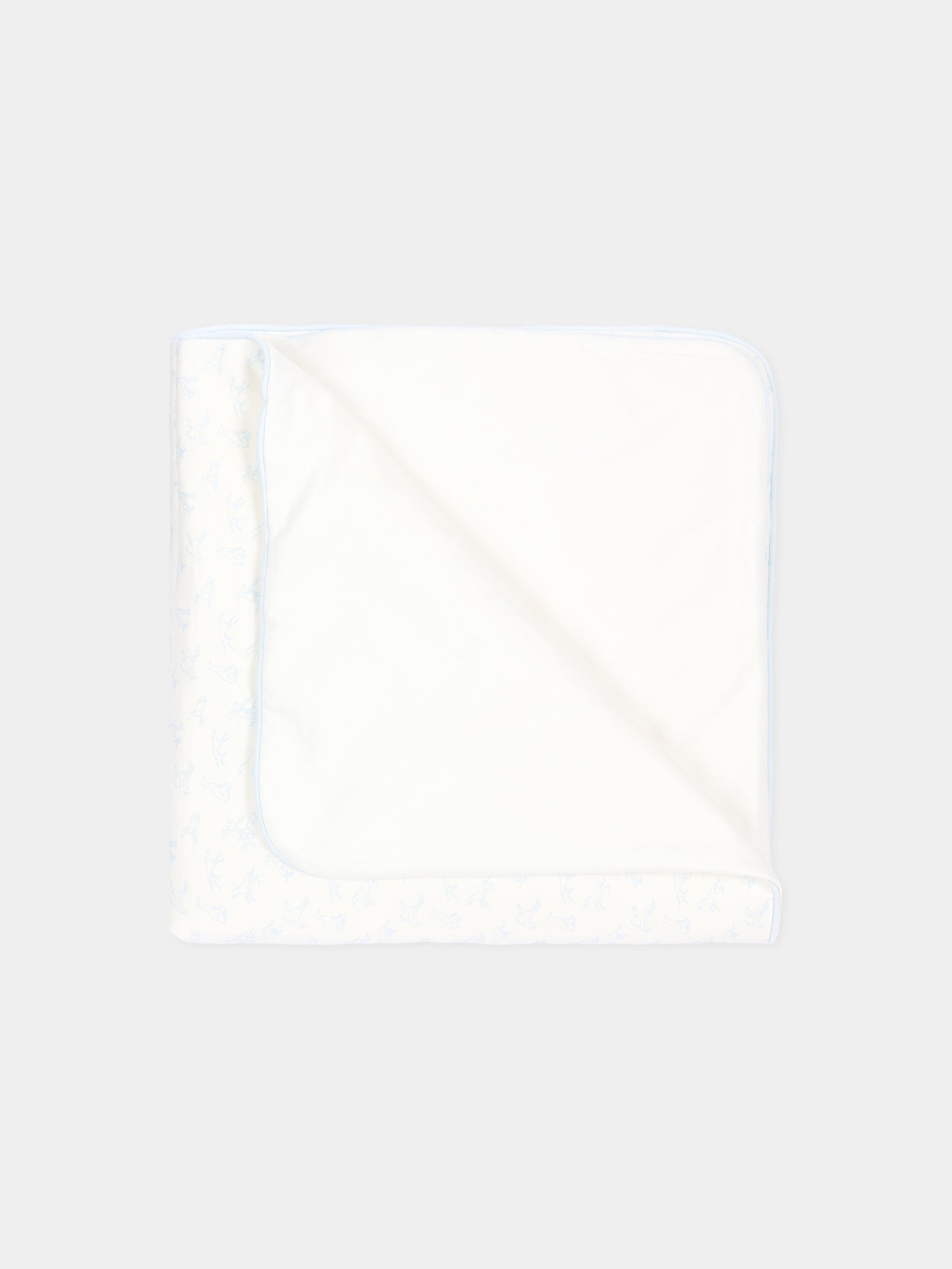 Coperta bianca per neonato con logo,Trussardi Junior,TLP26004CE WHITE