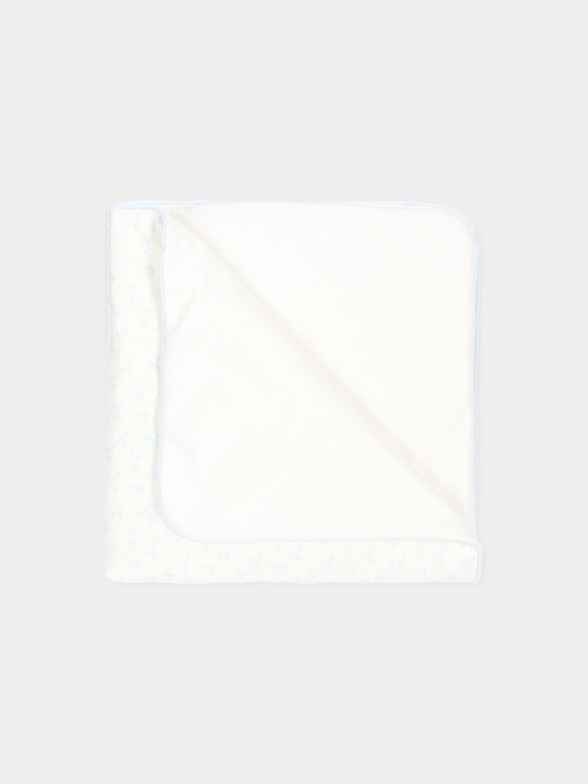 Coperta bianca per neonato con logo,Trussardi Junior,TLP26004CE WHITE