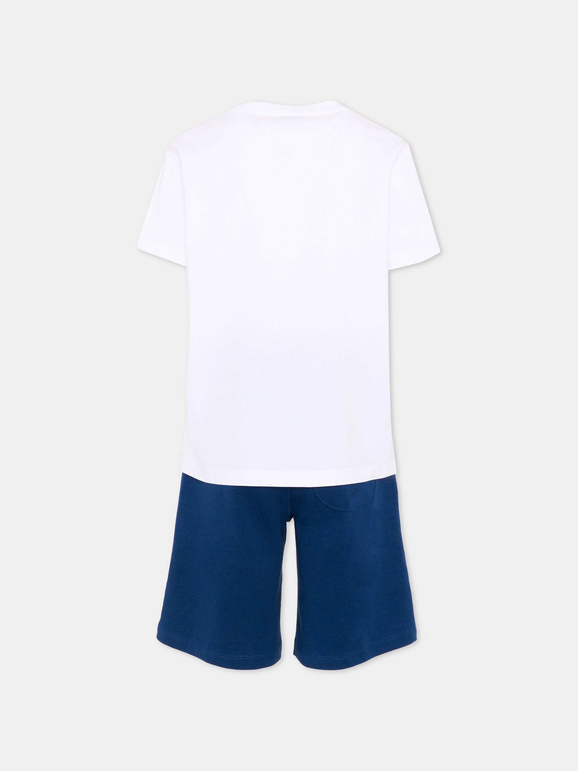 Completo sportivo bianco per bambino con logo,Trussardi Junior,TBP26010CJ WHITE OPTICAL