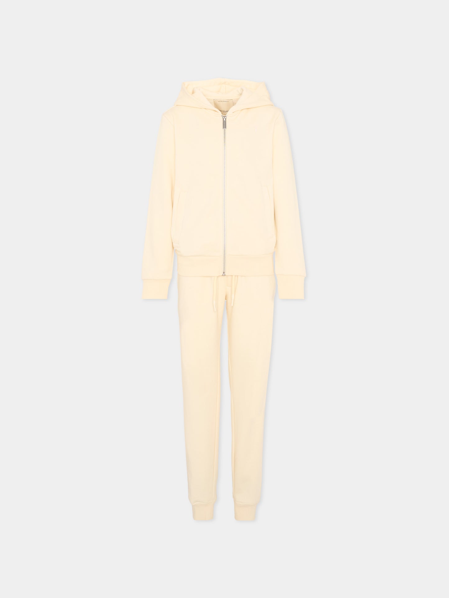 Completo sportivo beige per bambino con logo,Trussardi Junior,TBP26009CF BEIGE NEW ECRU