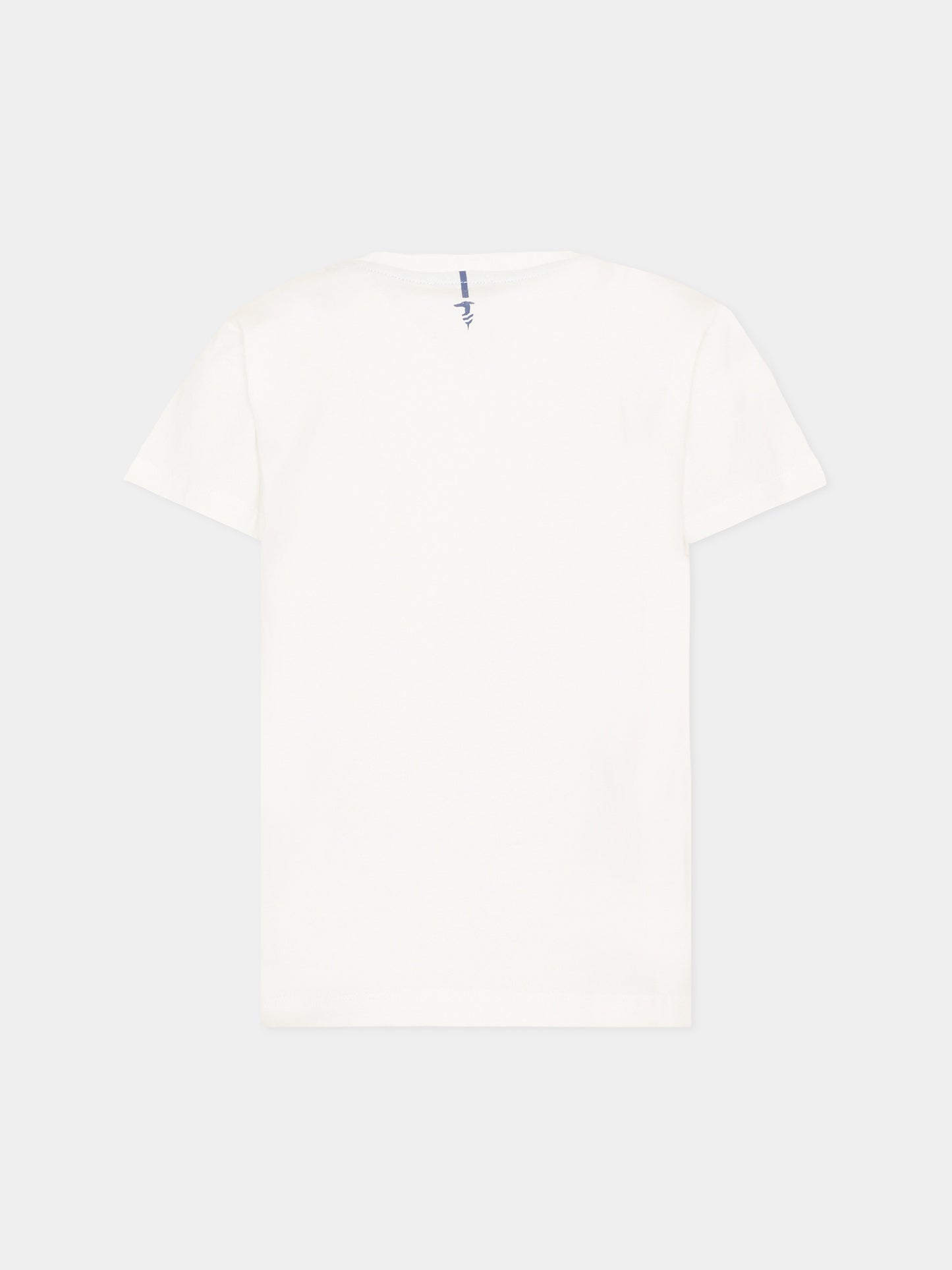 T-shirt bianca per bambino con logo,Trussardi Junior,TIP26035TS OFF-WHITE