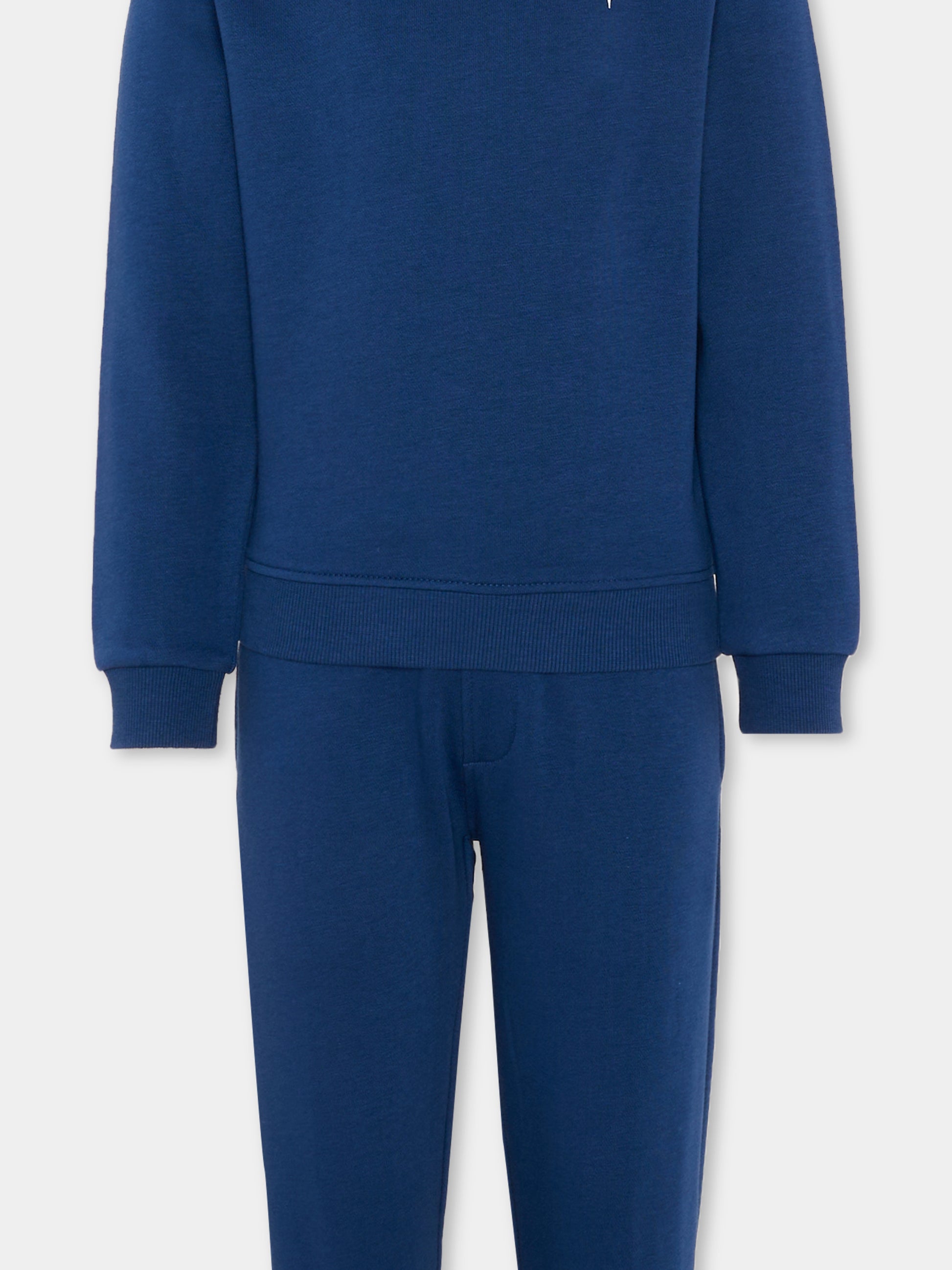 Completo sportivo blu per bambino con levriero,Trussardi Junior,TIP26001CF BLUE ESTATE