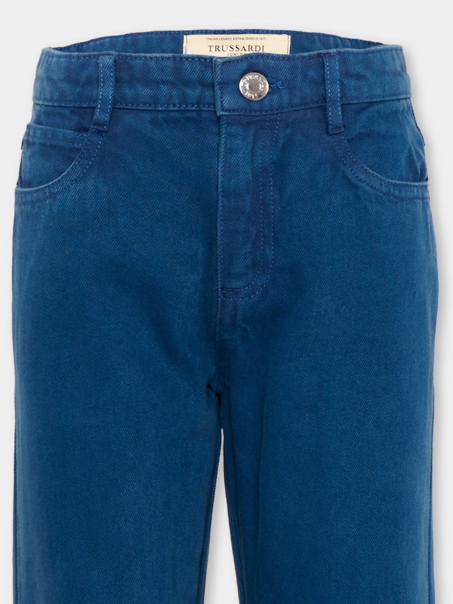 Pantaloni blu per bambino,Trussardi Junior,TBP26017PA BLUE ESTATE