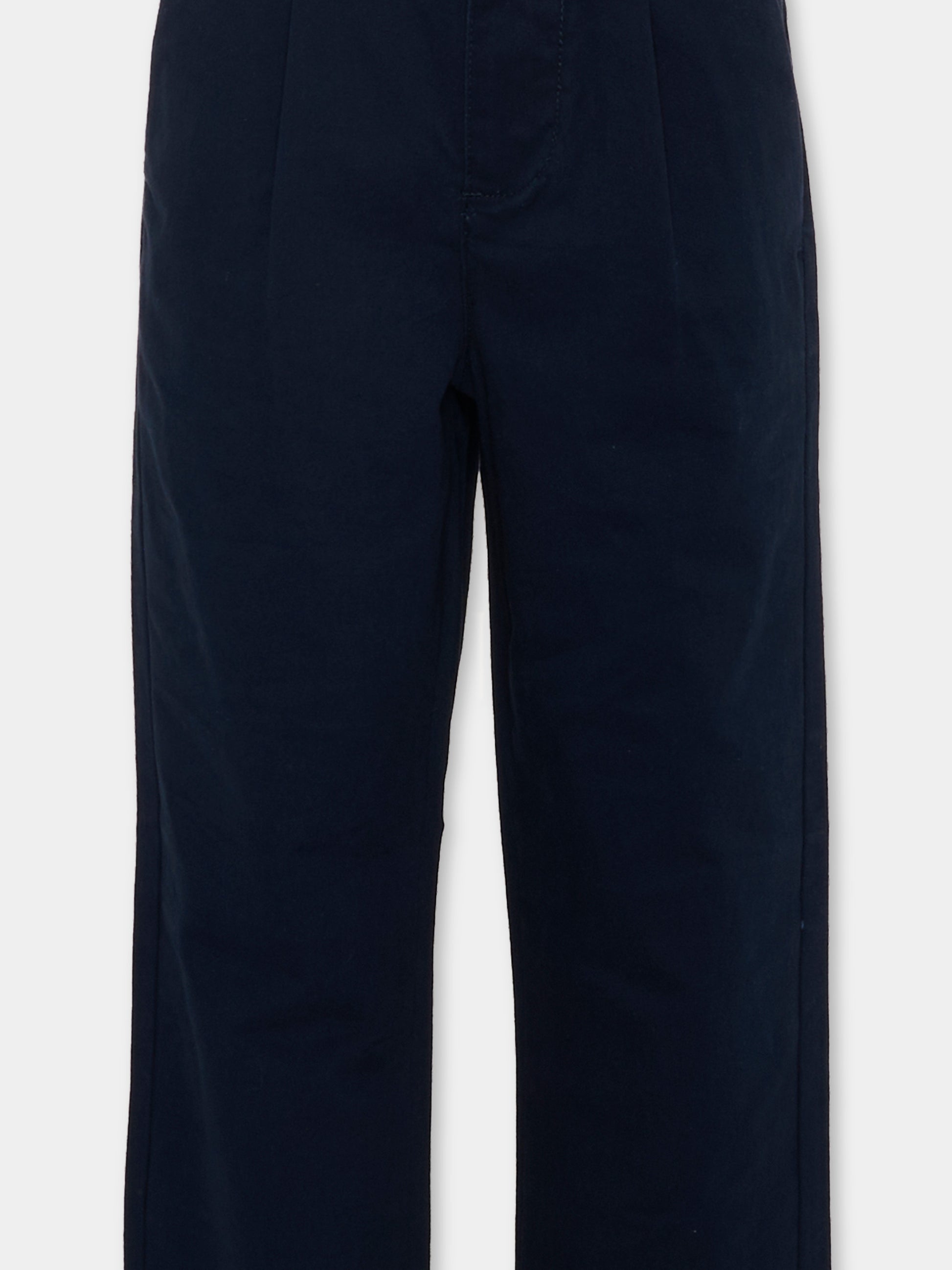 Pantaloni casual blu per bambino con levriero,Trussardi Junior,TBP26131PA BLUE ESTATE