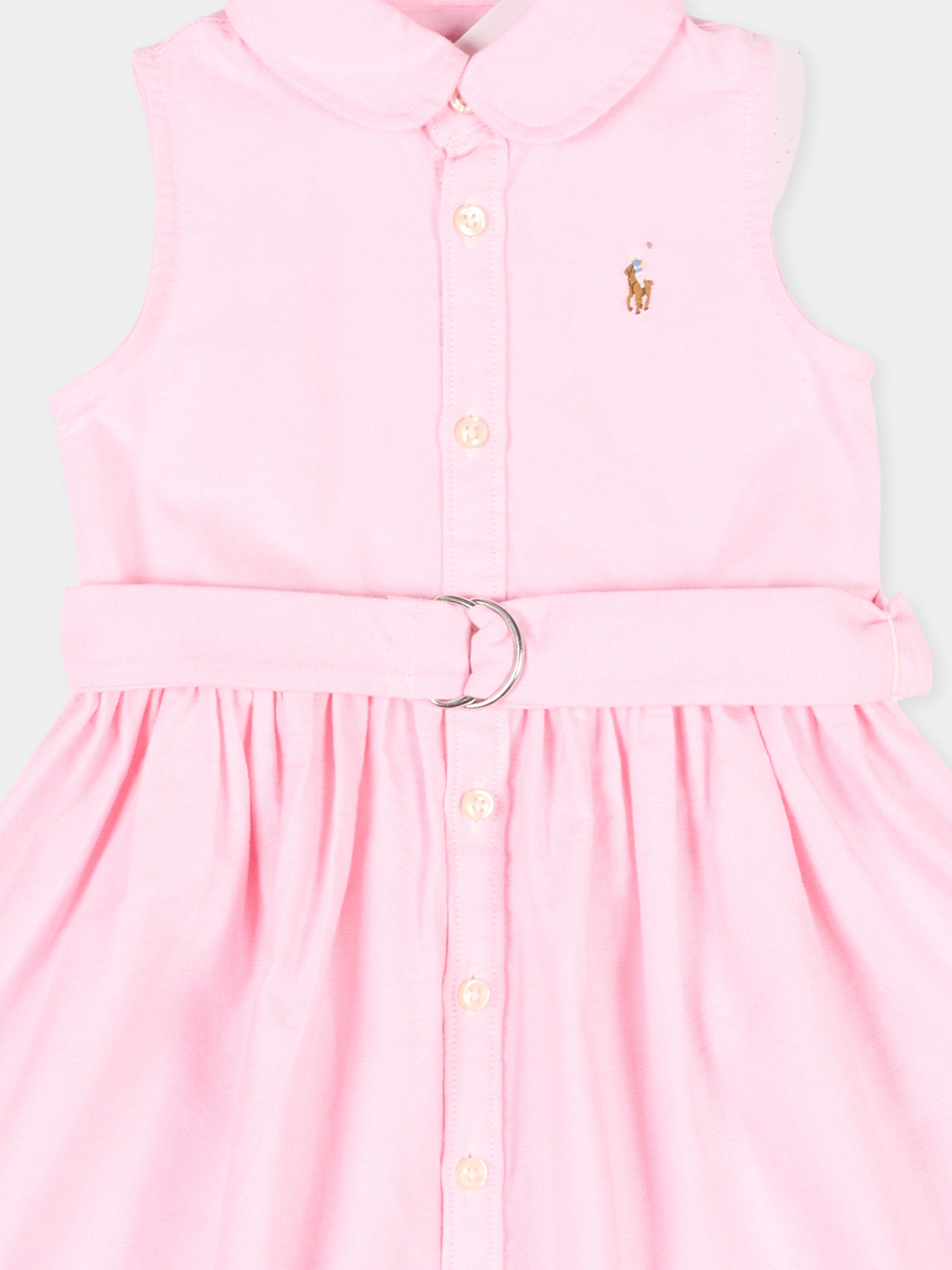 Vestito rosa per neonata con Polo Pony,Ralph Lauren Kids,969058002