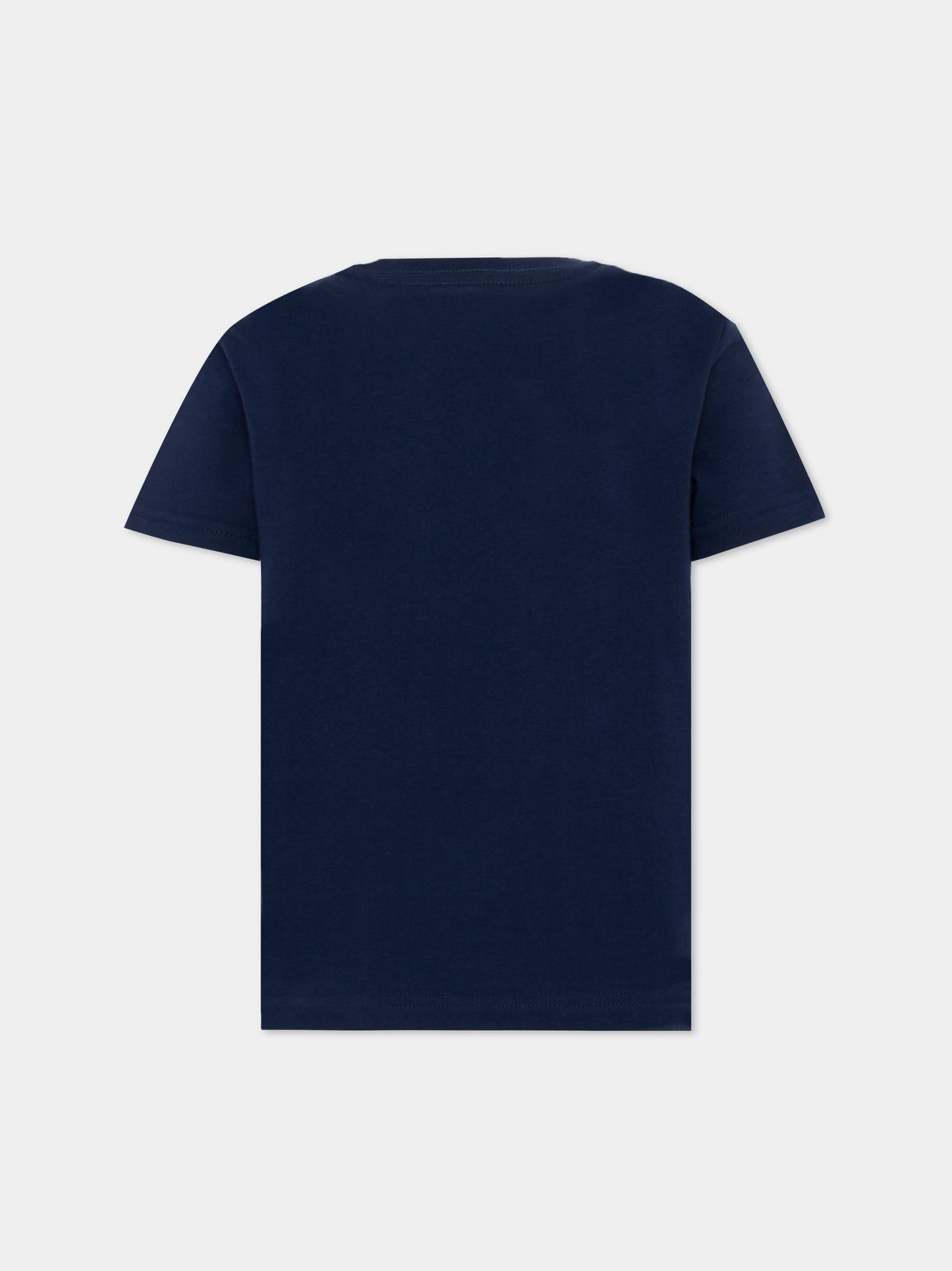 T-shirt blu per bambino con Polo Bear,Ralph Lauren Kids,A12428001