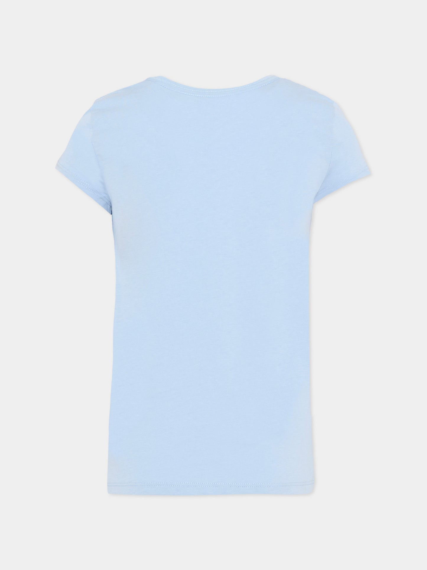 T-Shirt celeste Polo Bear per bambina,Ralph Lauren Kids,A11759002