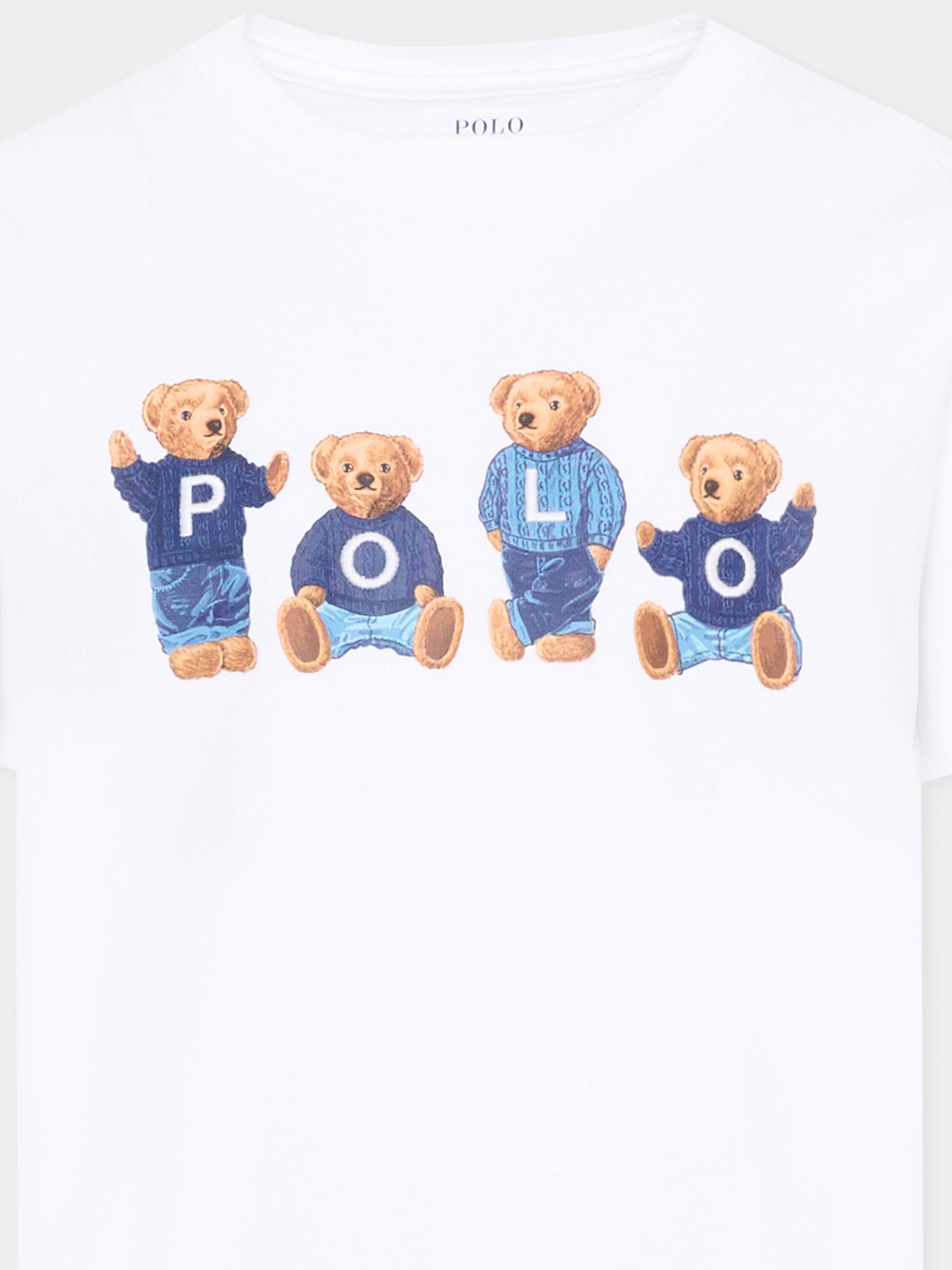 T-Shirt bianca per bambini con Polo Bear,Ralph Lauren Kids,A11851001
