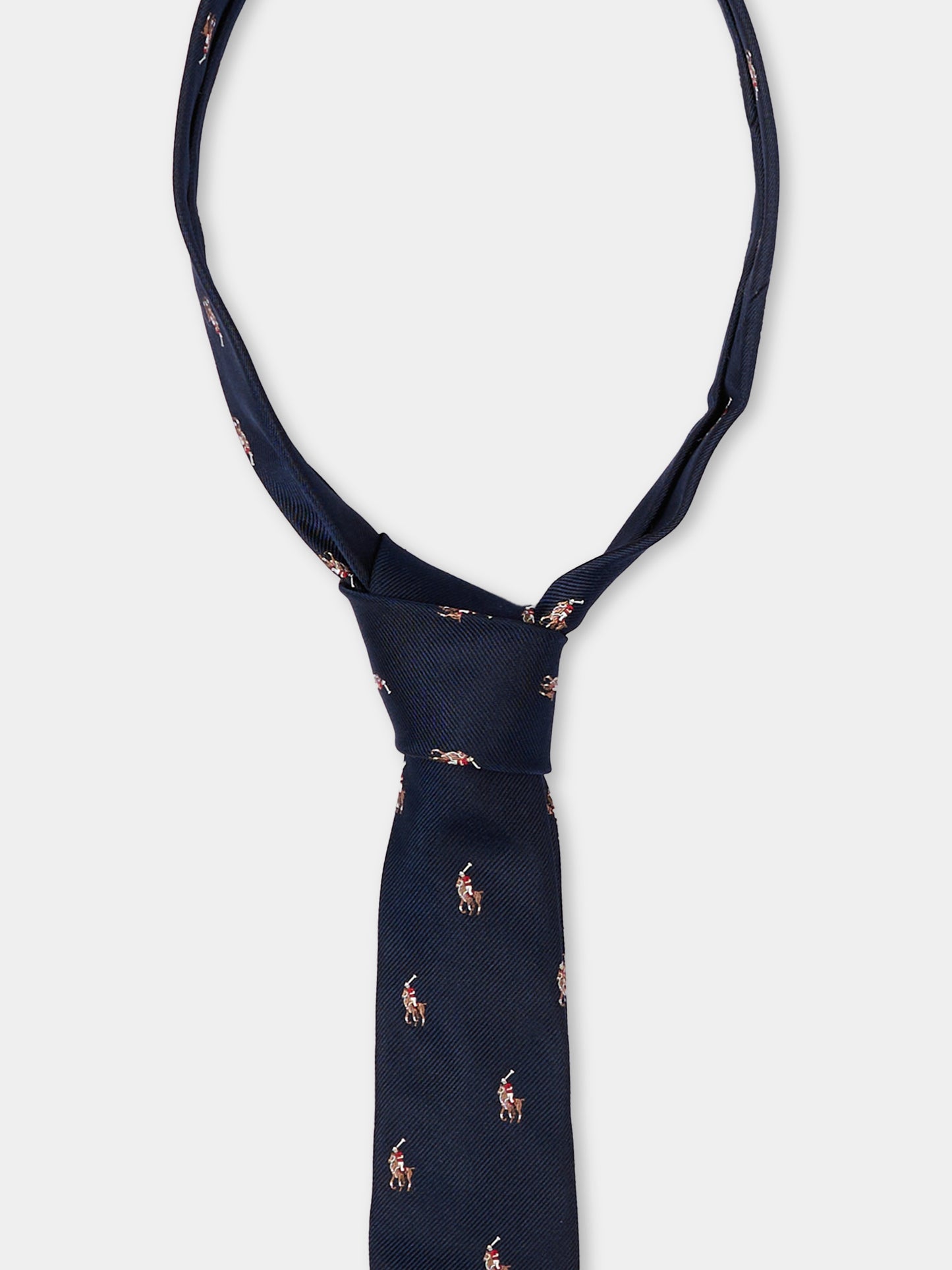 Cravatta blu per bambino con Polo Pony,Ralph Lauren Kids,654427004