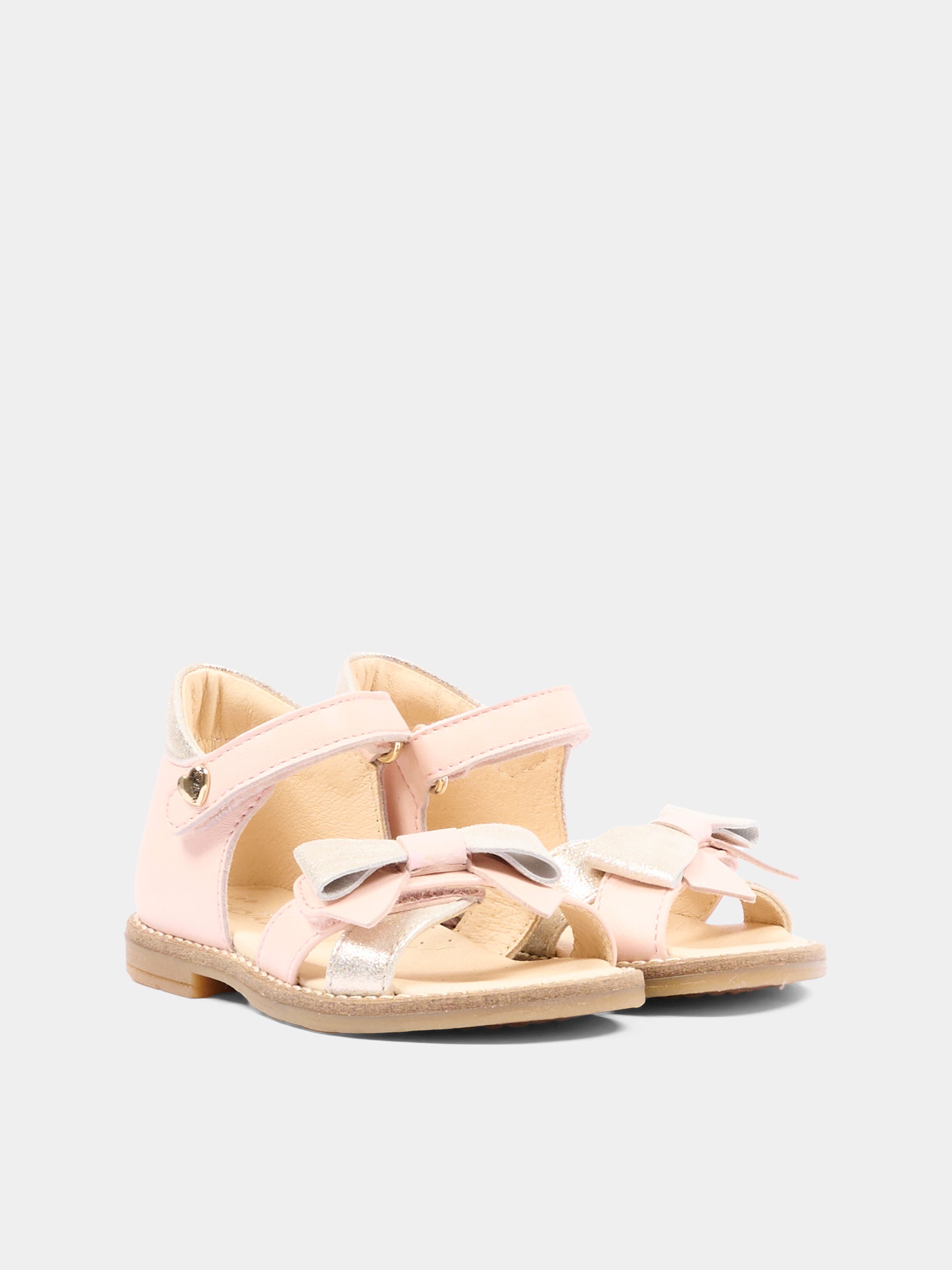 Sandali rosa per bambina con fiocco,Walkey,Y1A2 44186 0092A041