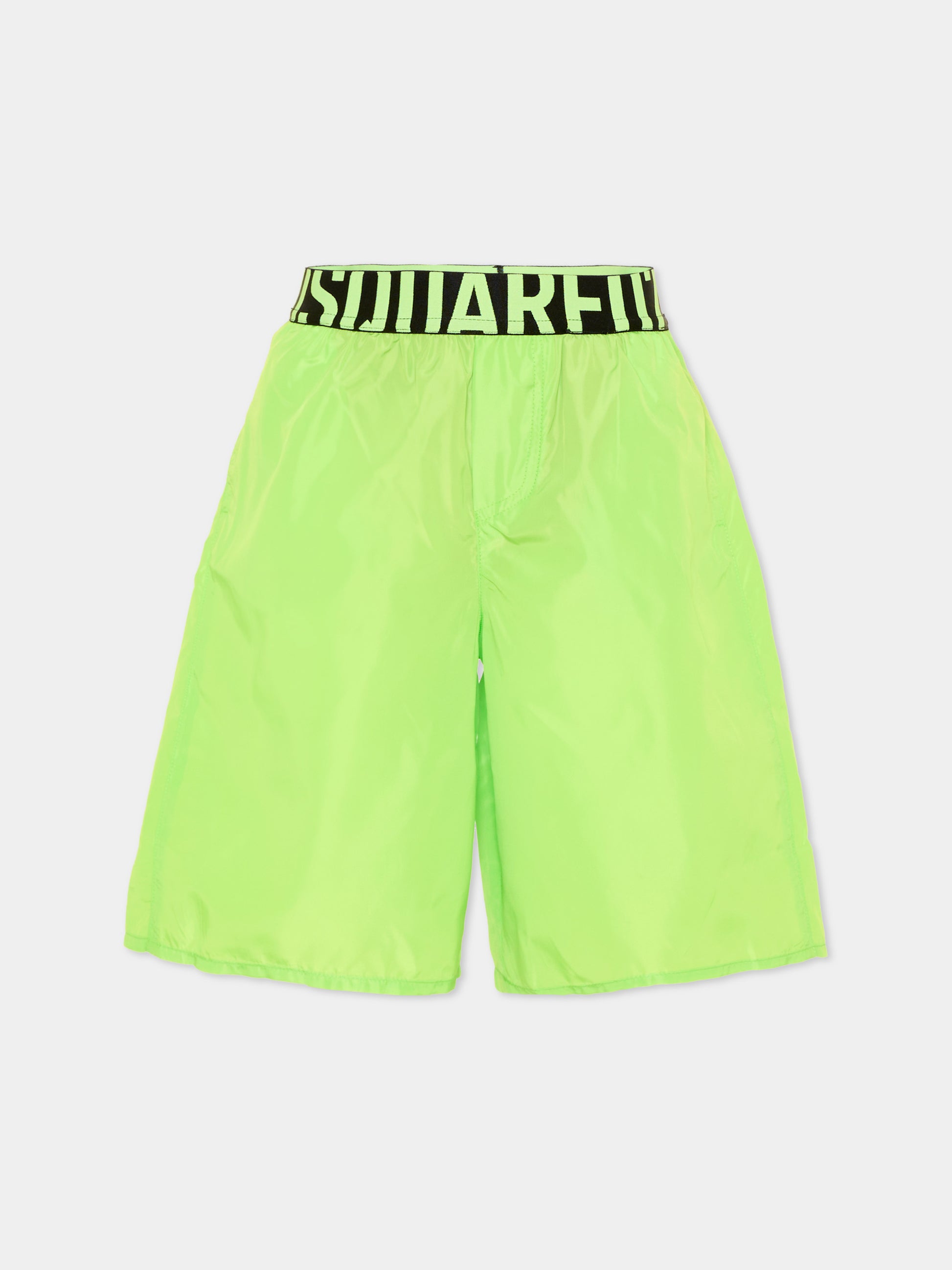 Boxer mare verde per bambino logo in vita,Dsquared2,DQ3294 D0AHA DQ511