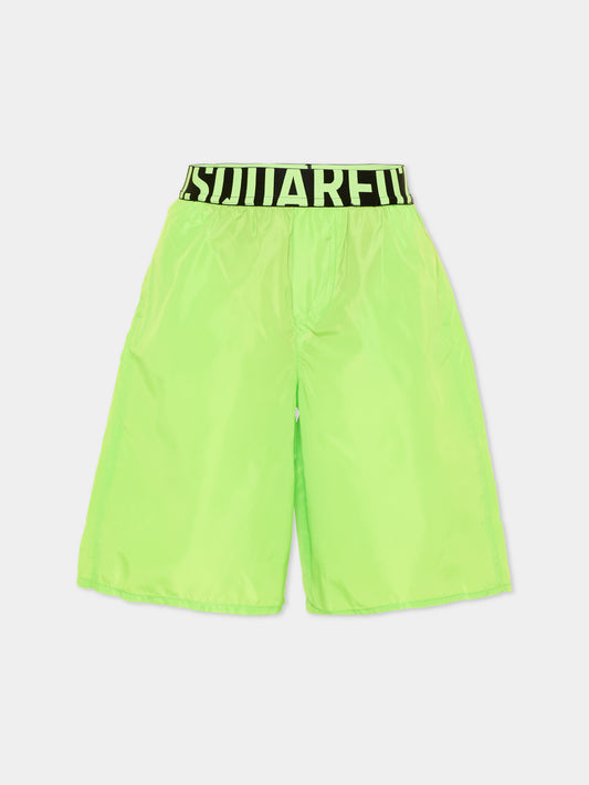 Boxer mare verde per bambino logo in vita,Dsquared2,DQ3294 D0AHA DQ511