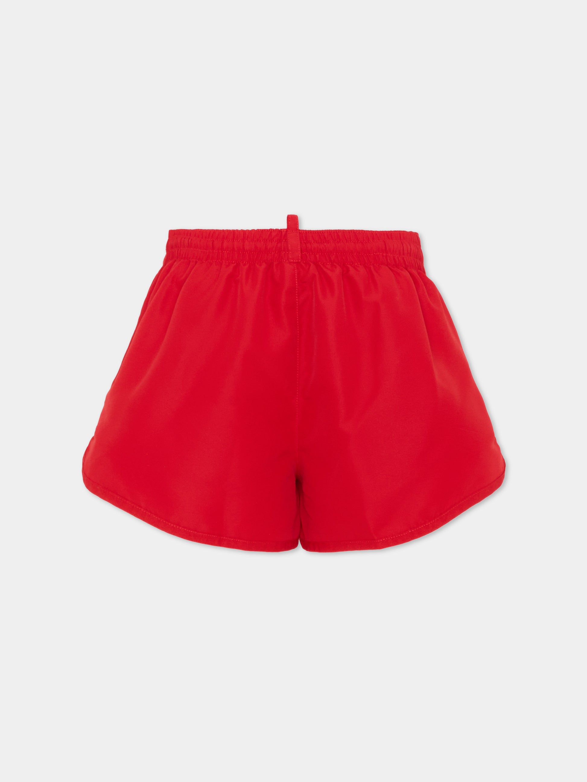 Boxer mare rosso per bambino logo,Dsquared2,DQ3295 D0AH9 DQ401