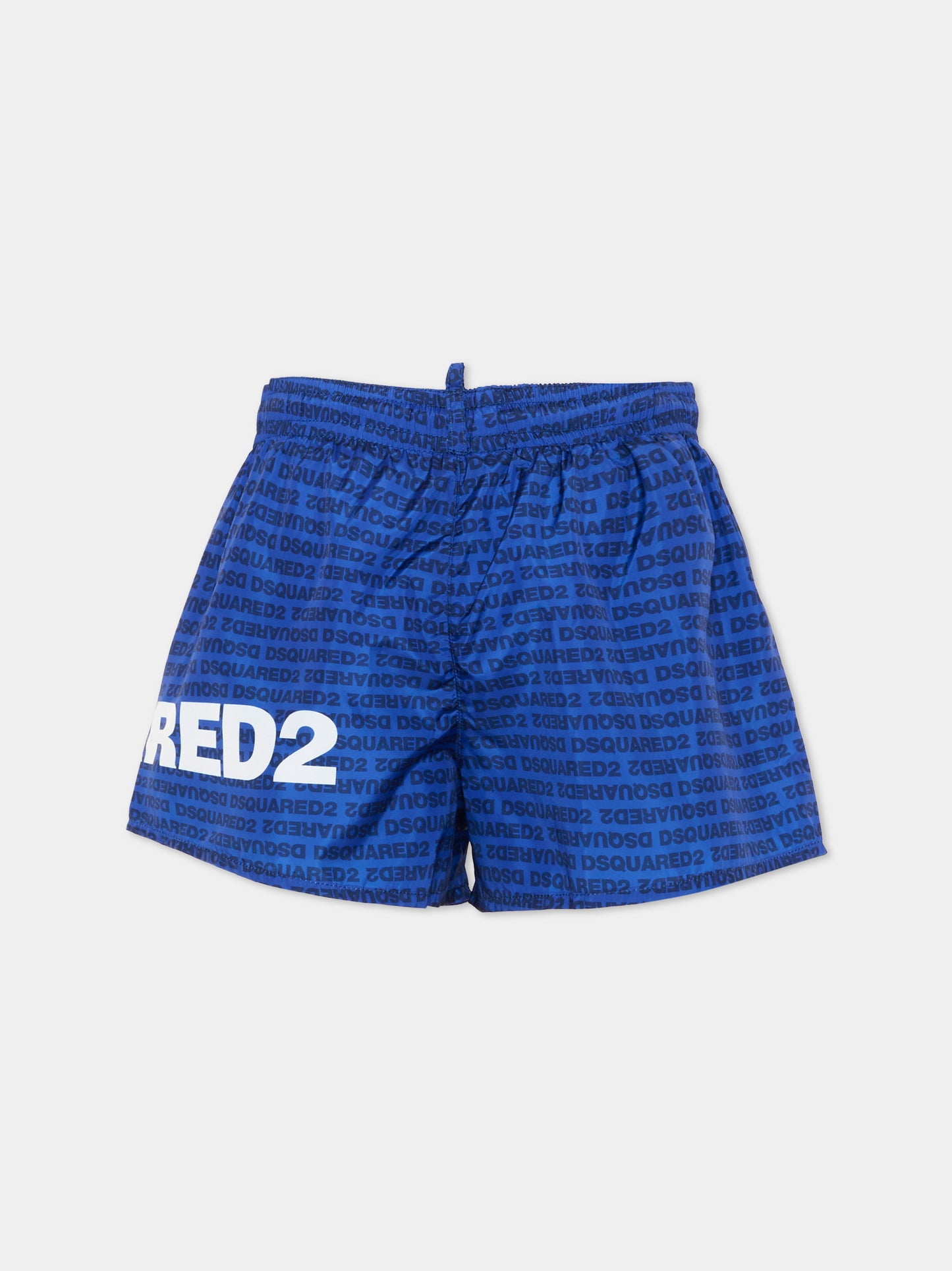 Boxer mare blu per bambino con logo,Dsquared2,DQ3296 D0AH7 DQ879