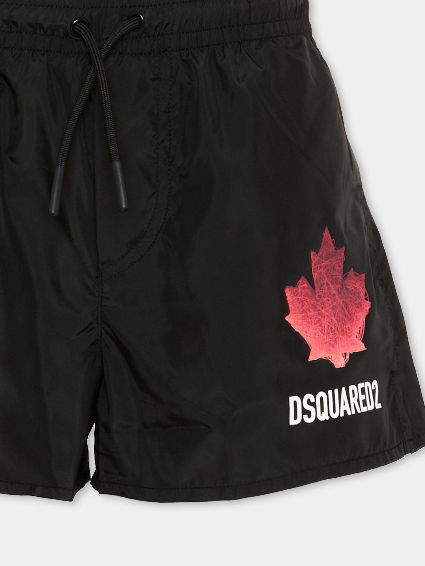 Boxer mare nero per bambino con logo,Dsquared2,DQ3312 D00QK DQ900