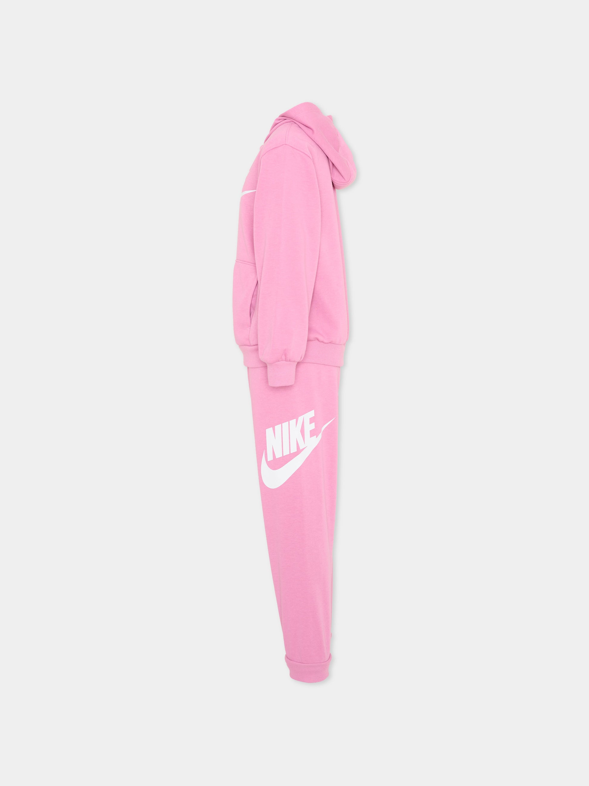 Completo sportivo rosa per bambina con logo,Nike,36L595 ACG