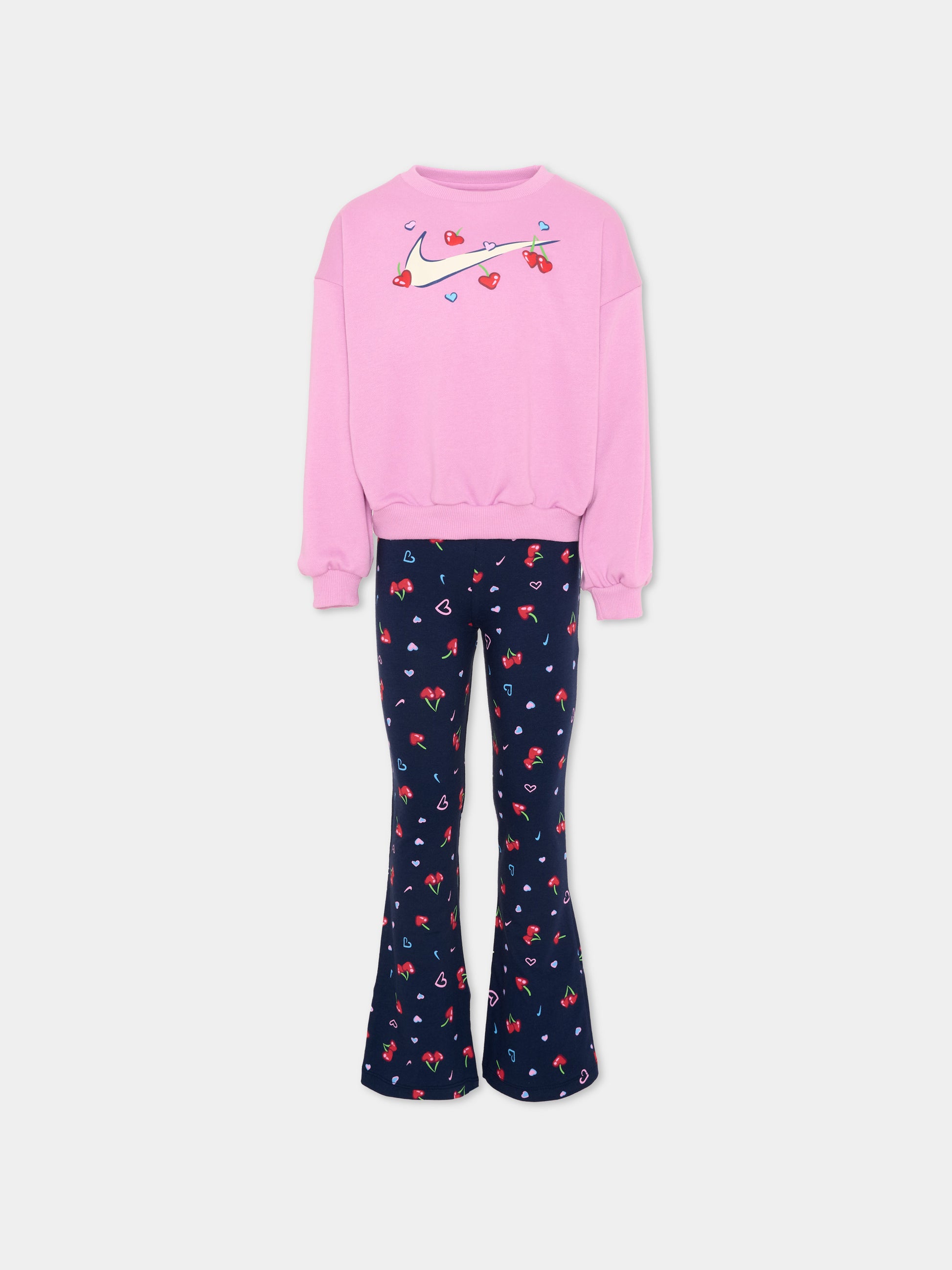 Completo sportivo multicolor per bambina con ciliegie,Nike,36N667 U90