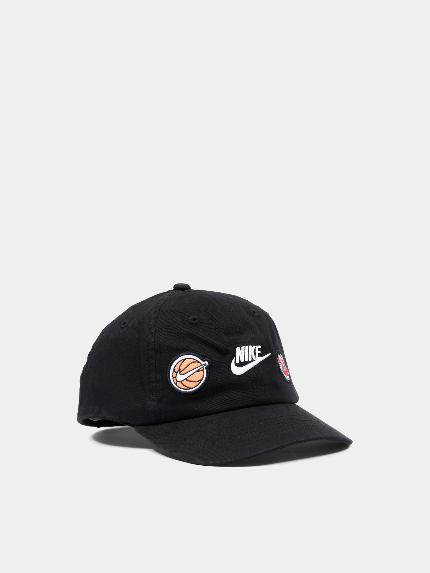 Cappello nero per bambini con patch logo,Nike,8A3159 K90