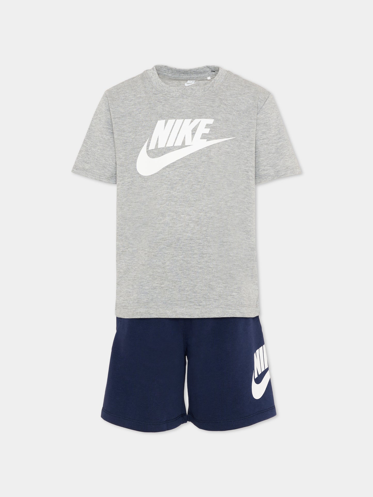 Completo sportivo blu per bambino con logo,Nike,86L596 UJL