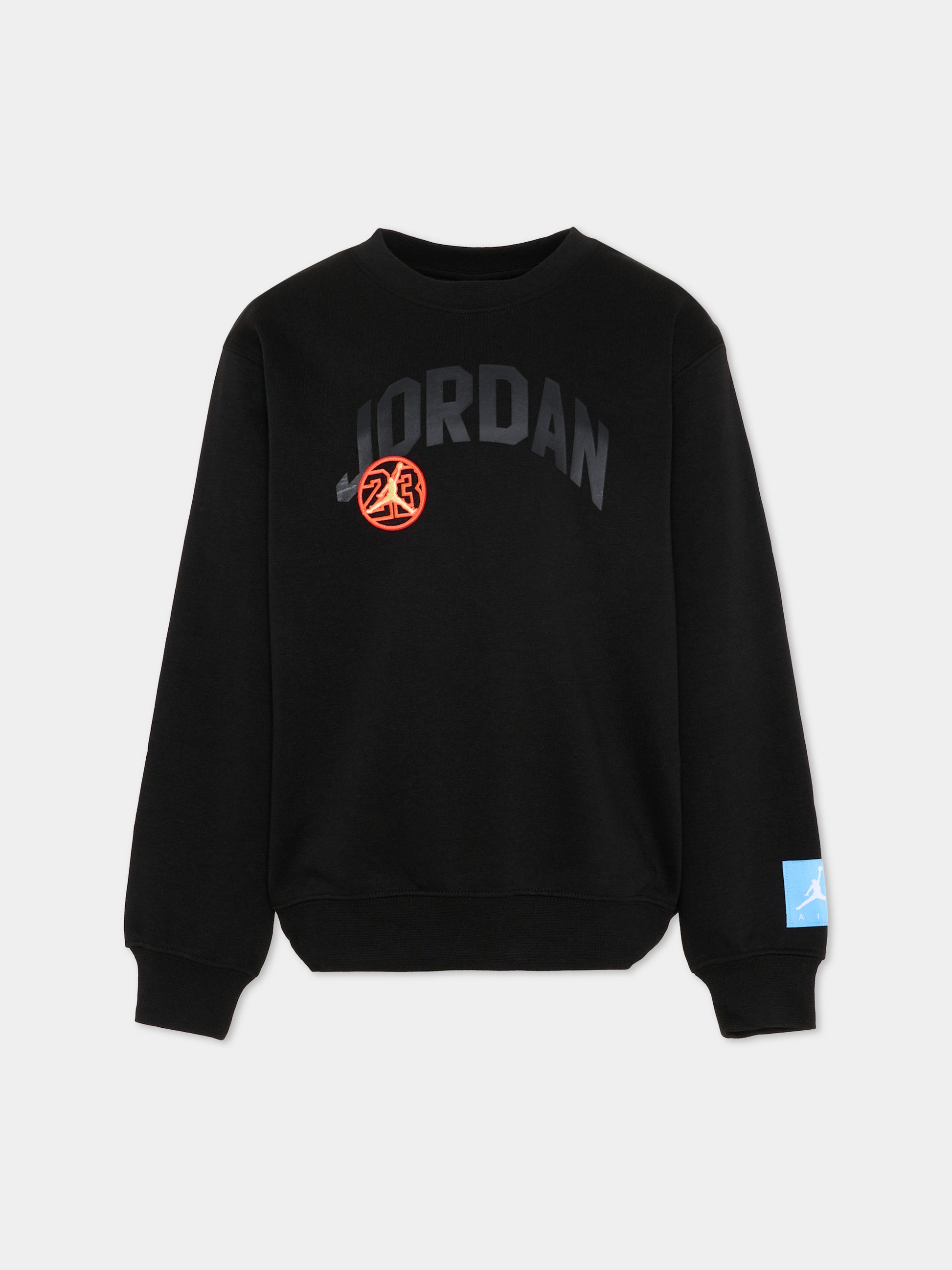 Felpa nera per bambino con logo,Jordan,95F568 023