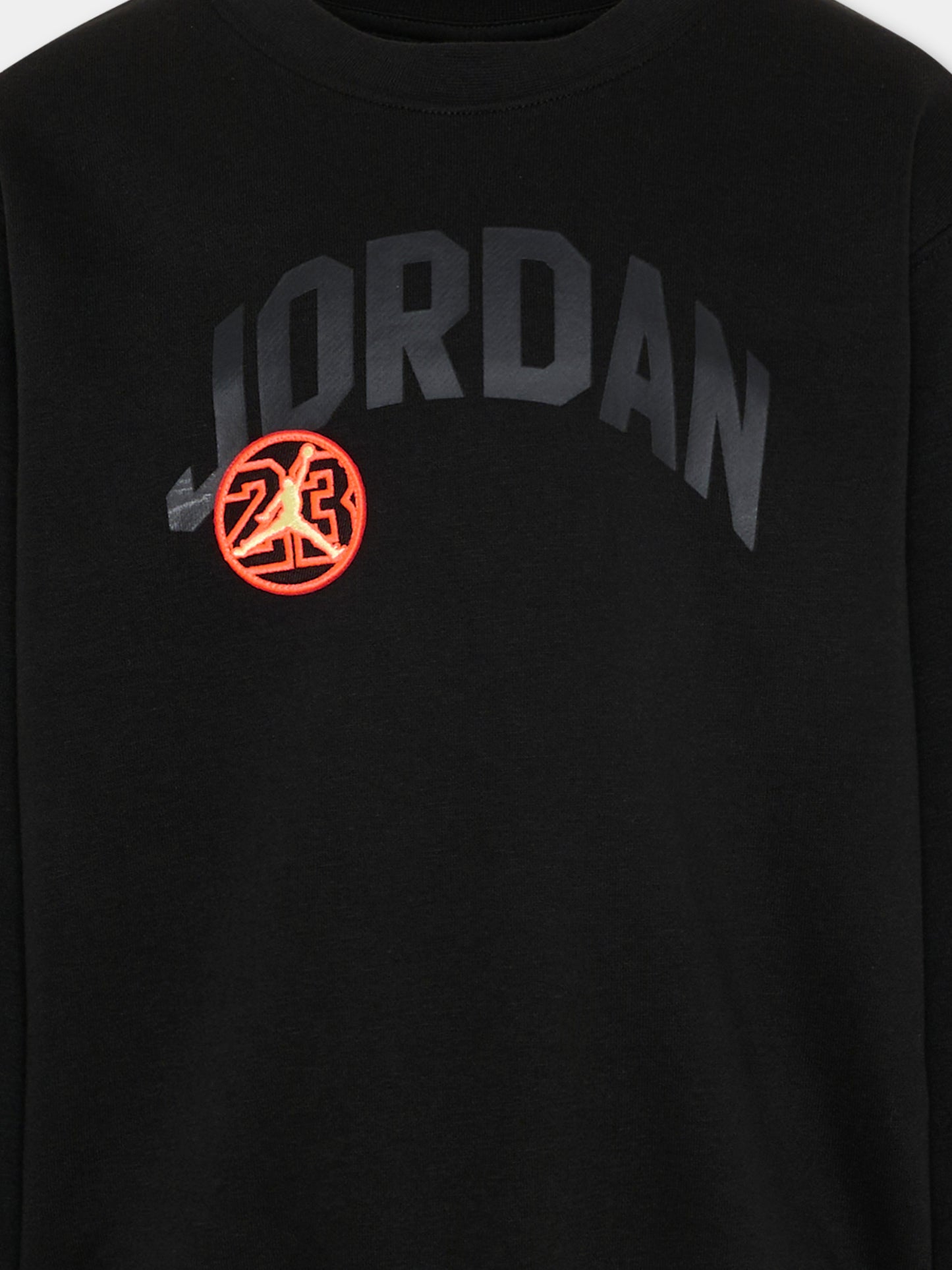 Felpa nera per bambino con logo,Jordan,95F568 023