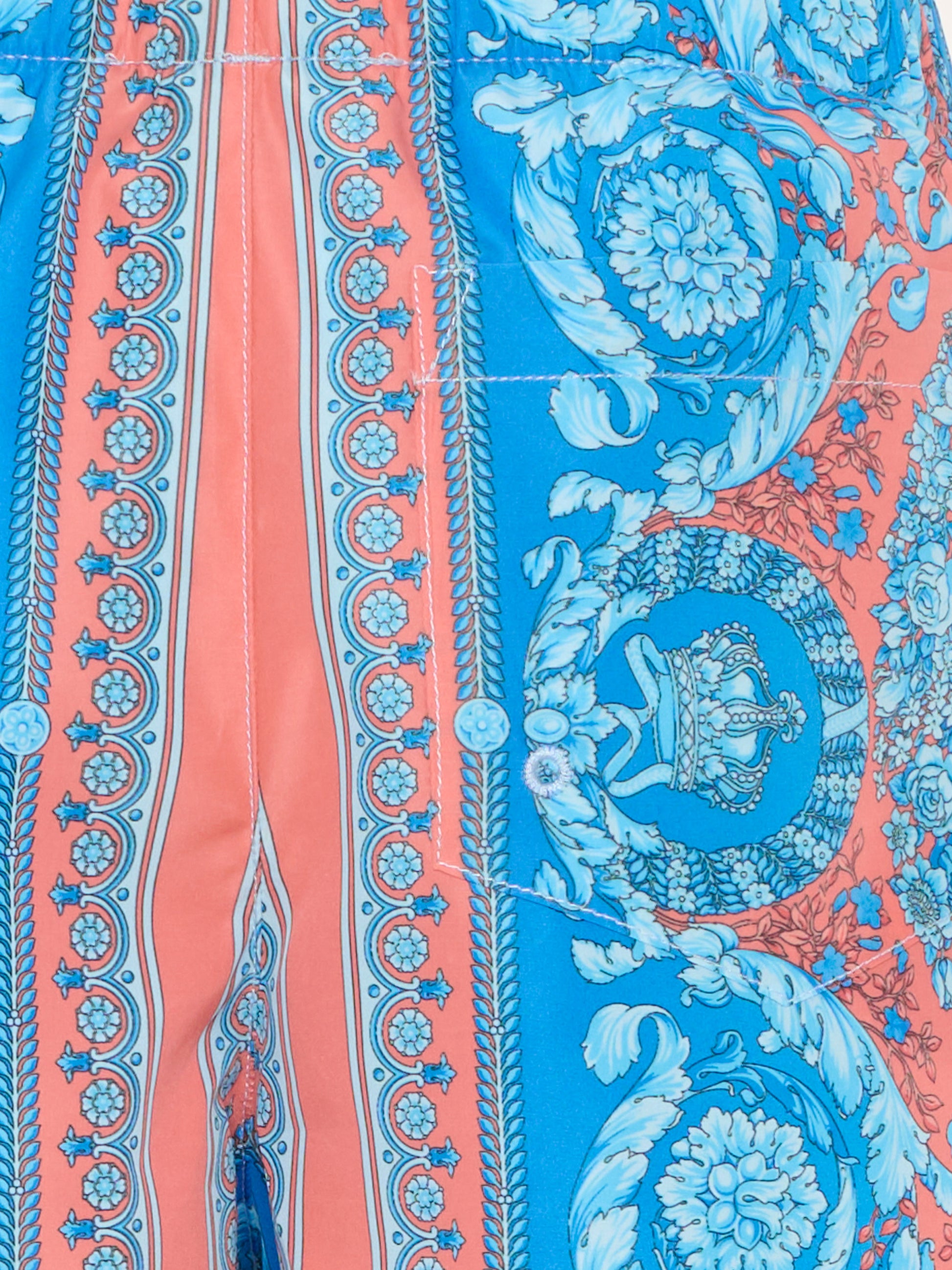 Boxer mare azzurro per bambino con Medusa,Versace,1018706 1A16913 5UH60