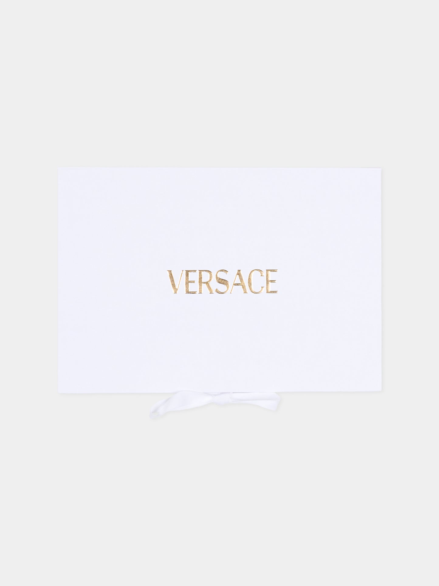 Set tutina avorio per neonati con logo e stampa Barocco,Versace,1022509 1A16592 2W2D0