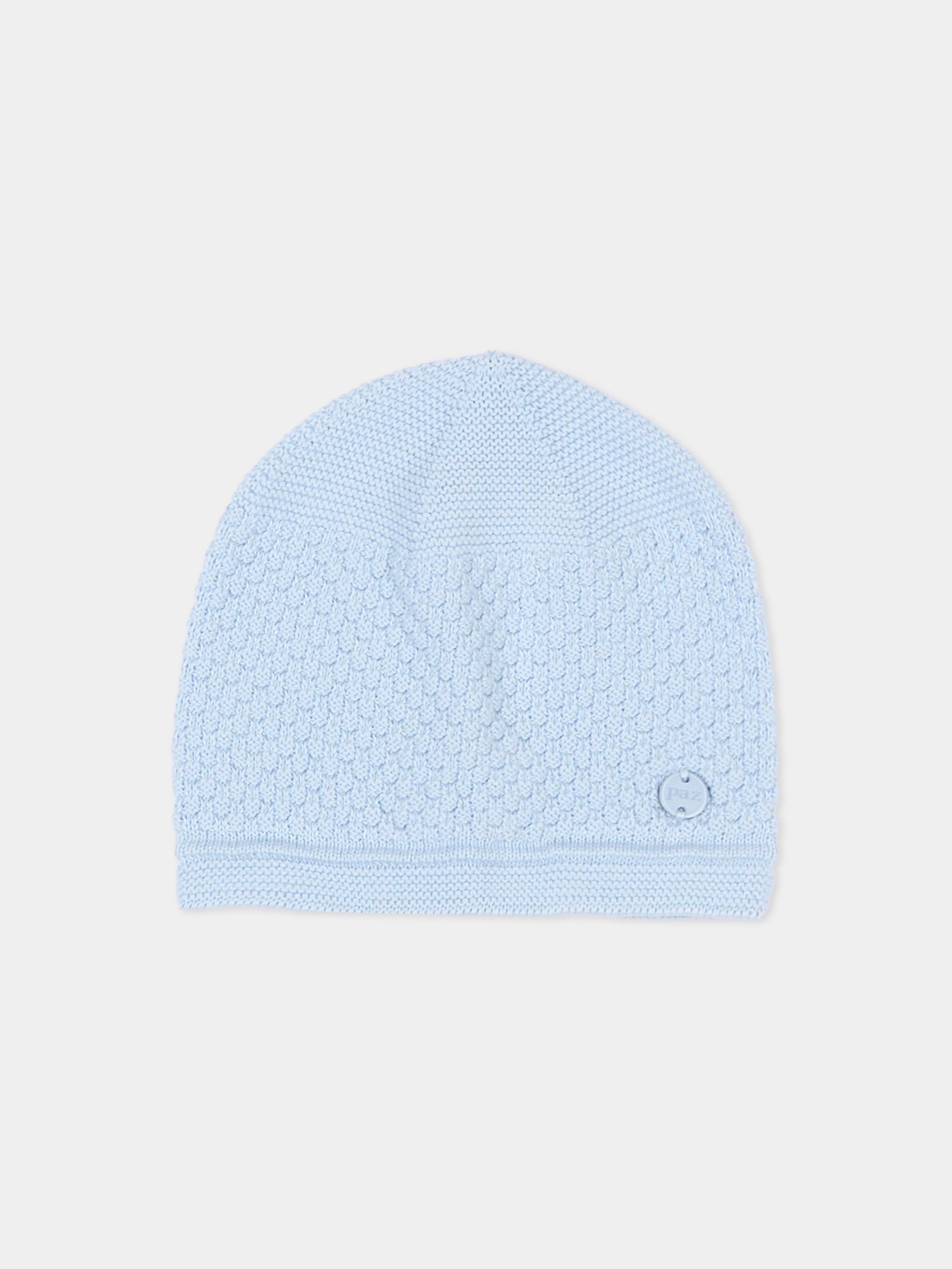 Cappellino celeste per neonato tricot,Paz Rodríguez,040 123413 801 H82