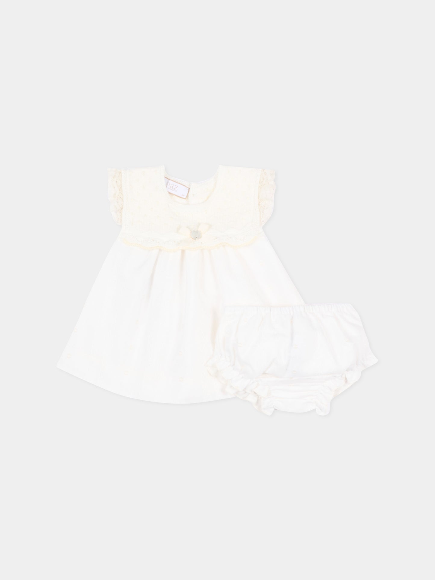 Abito elegante avorio per neonata,Paz Rodríguez,127 123238 6062 H82
