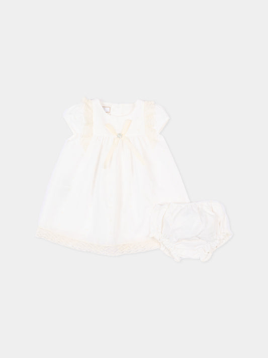 Abito avorio per neonata in pizzo,Paz Rodríguez,104 153244 60 T2079