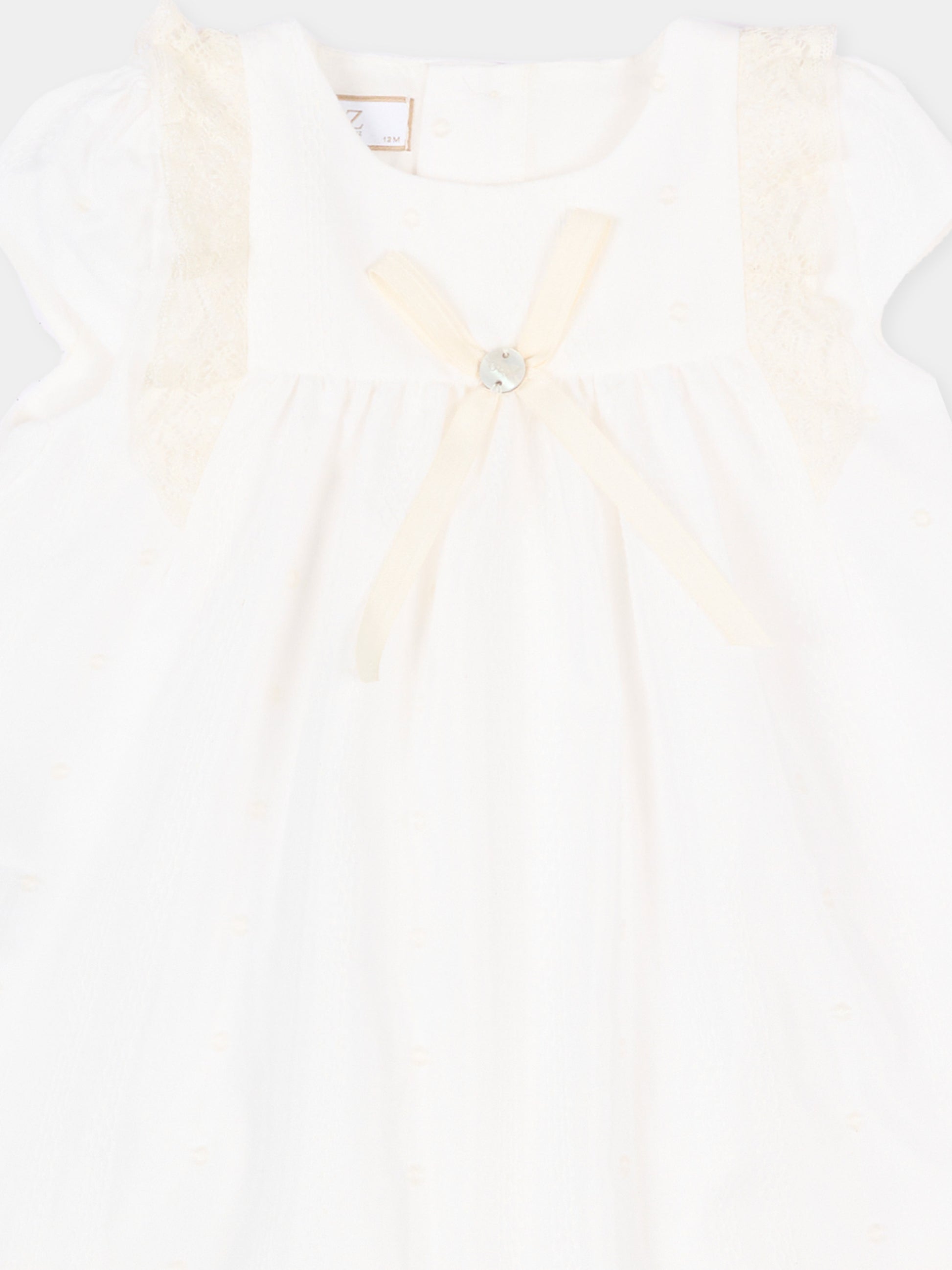 Abito avorio per neonata in pizzo,Paz Rodríguez,104 153244 60 T2079