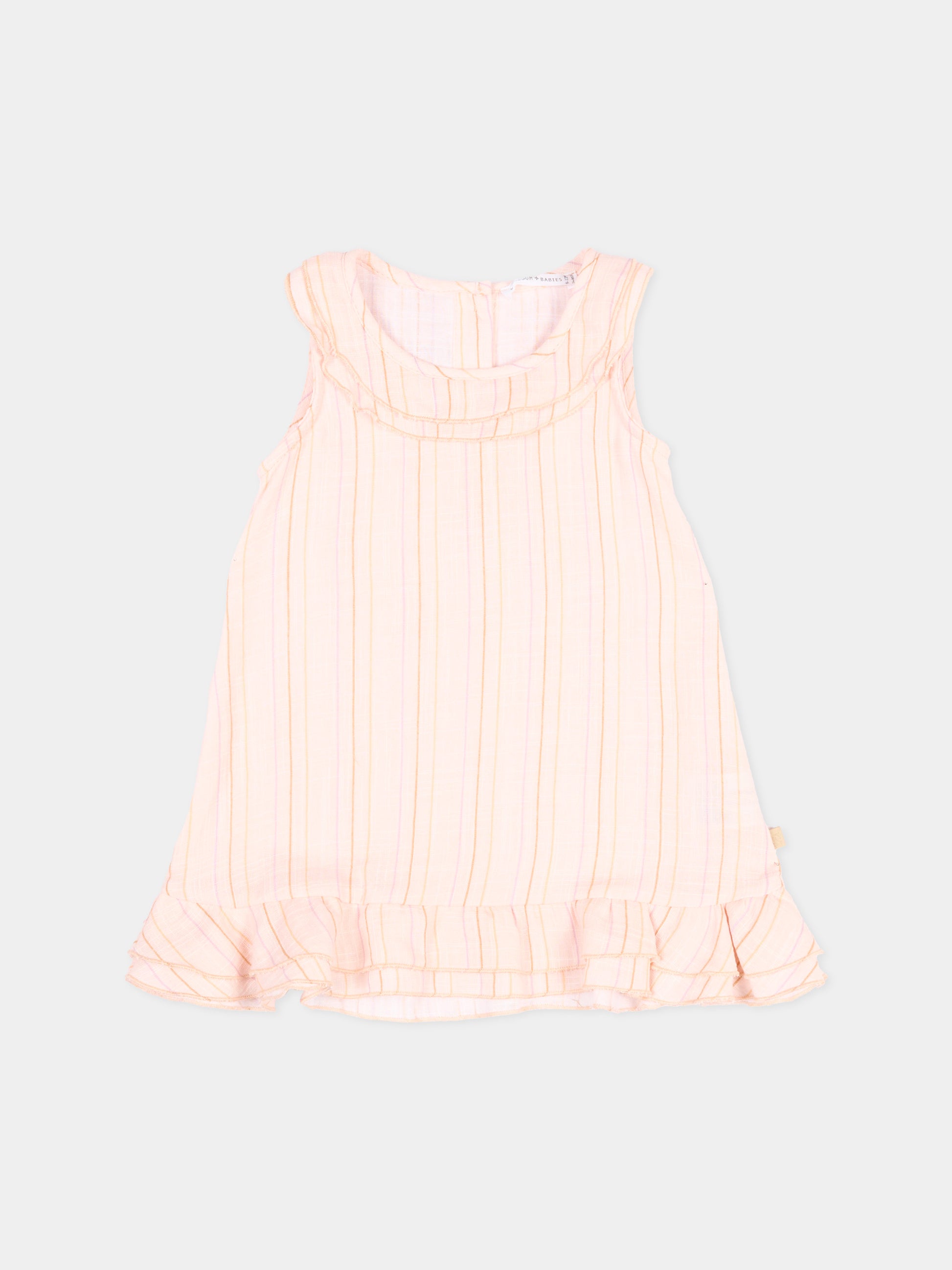 Vestito rosa a righe per neonata,Bamboom,1101TE00070 STRIPE PINK