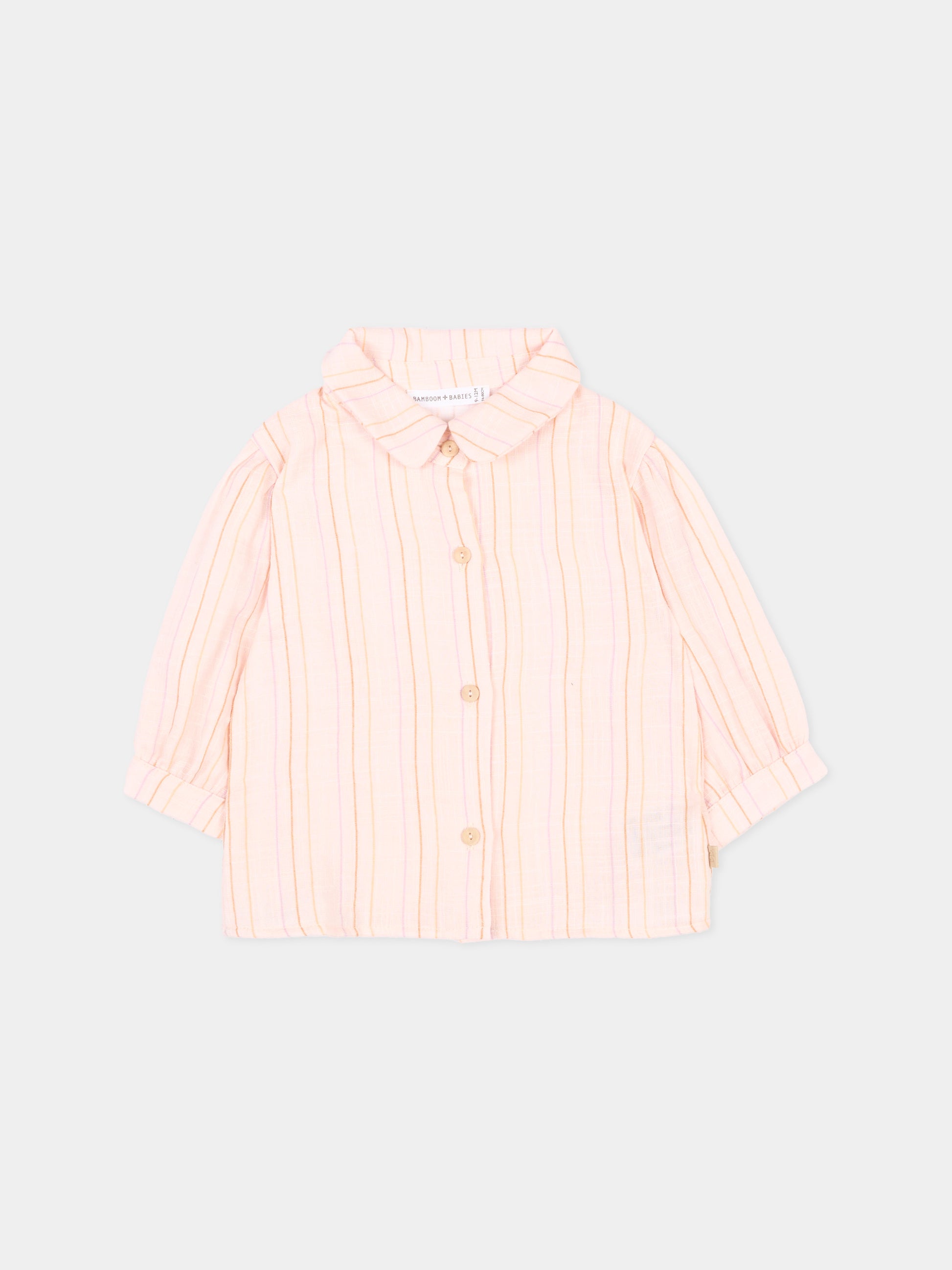 Camicia rosa a righe per neonata,Bamboom,1105TE00070 STRIPE PINK