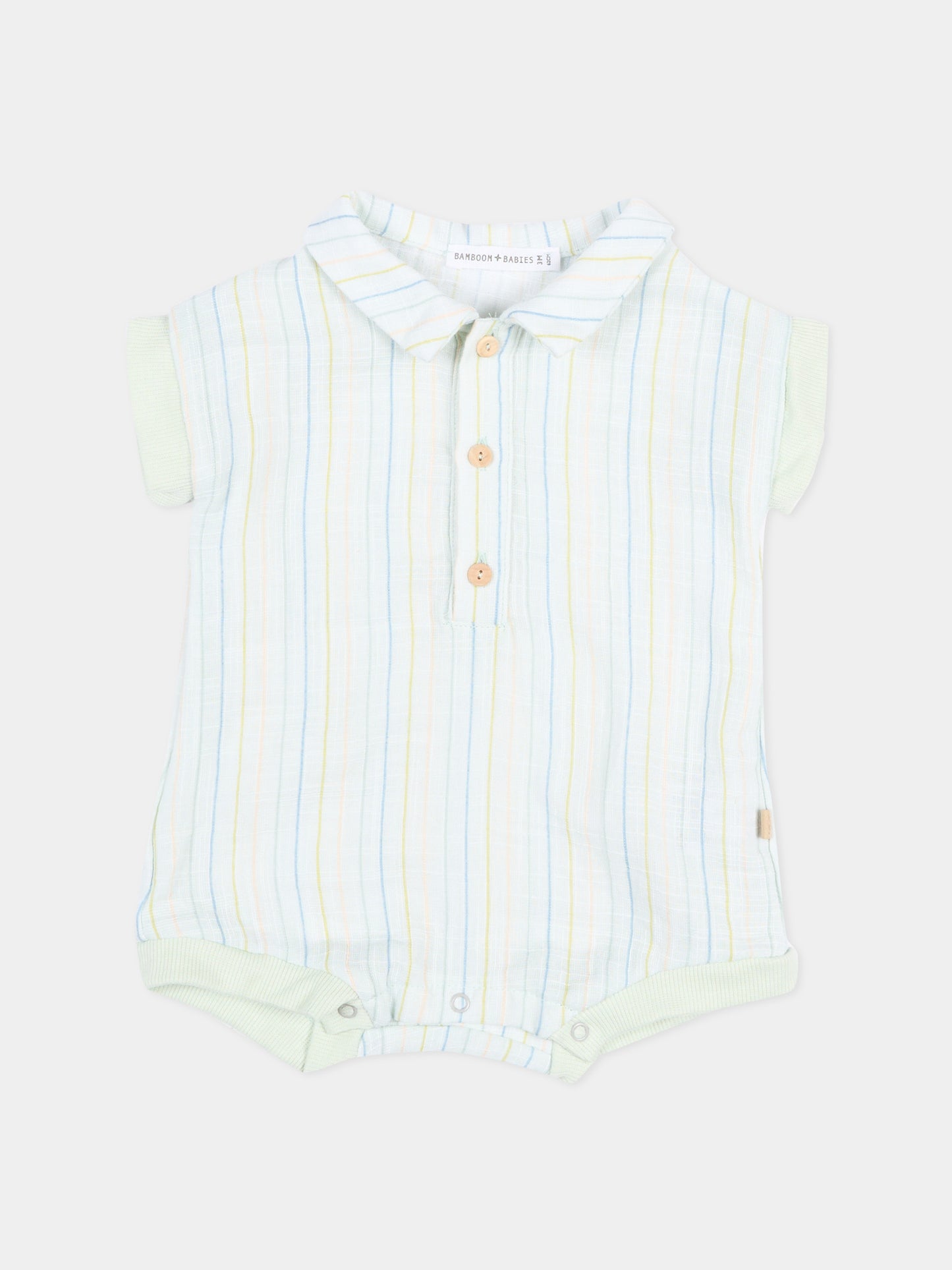Pagliaccetto azzurro a righe per neonato,Bamboom,1113TE00070 STRIPE ACQUA