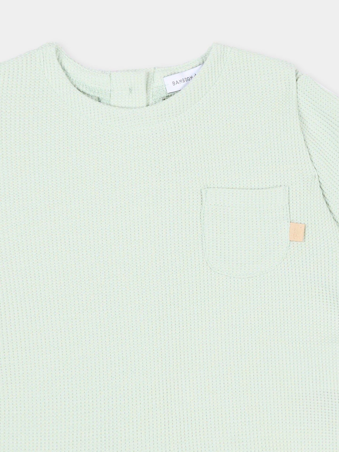 T-Shirt azzurra per neonata con taschino,Bamboom,1115TE00072 OCEAN BLU