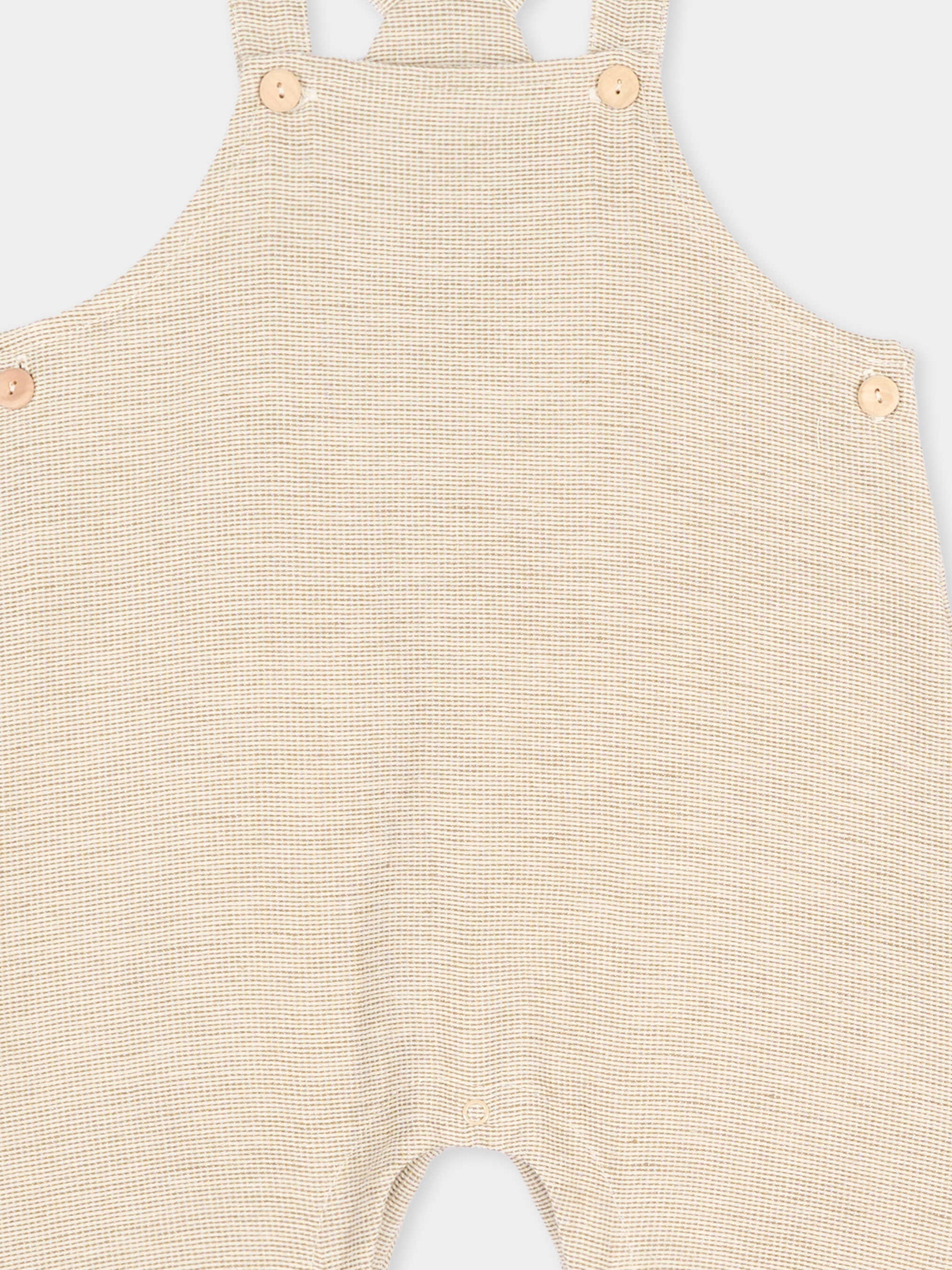 Salopette beige per neonati,Bamboom,1116TE00076 MUSTARD