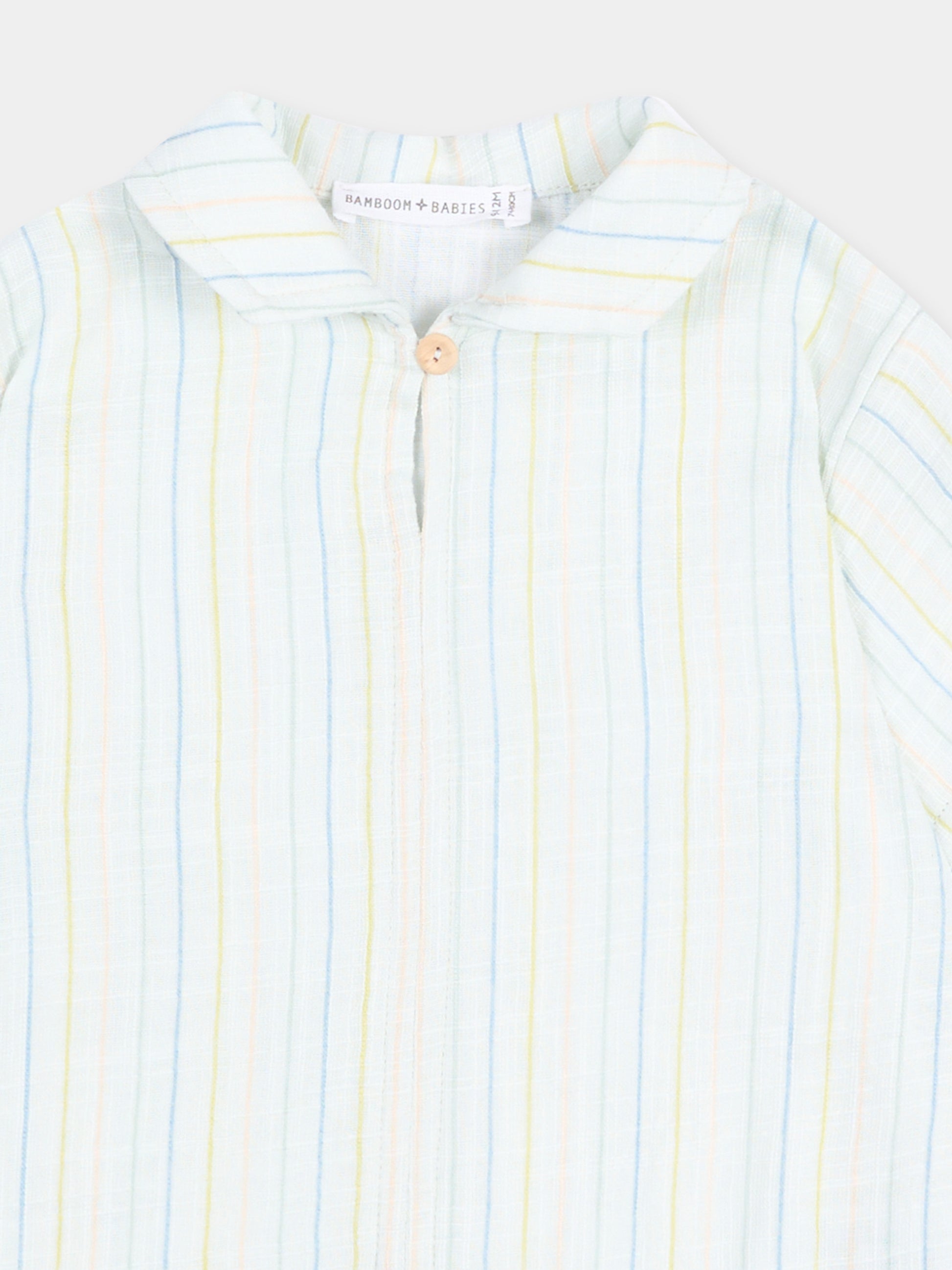 Camicia azzurra a righe per neonato,Bamboom,1117TE00070 STRIPE ACQUA