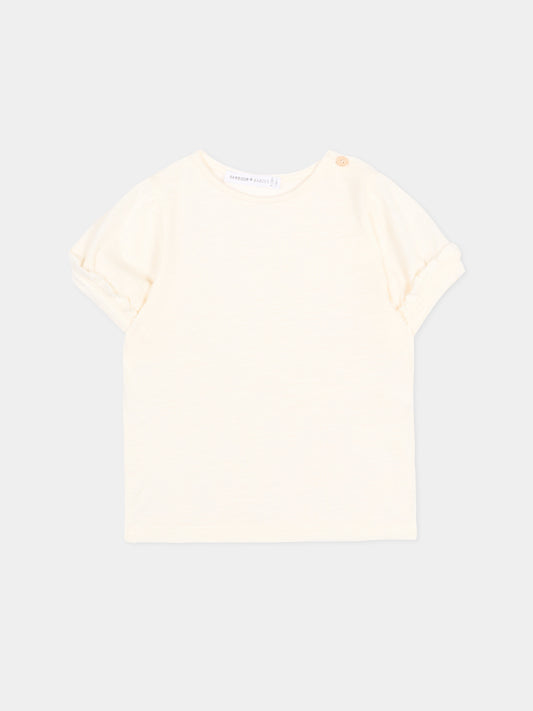 T-shirt avorio per neonata,Bamboom,1123TE00012 OFFWHITE