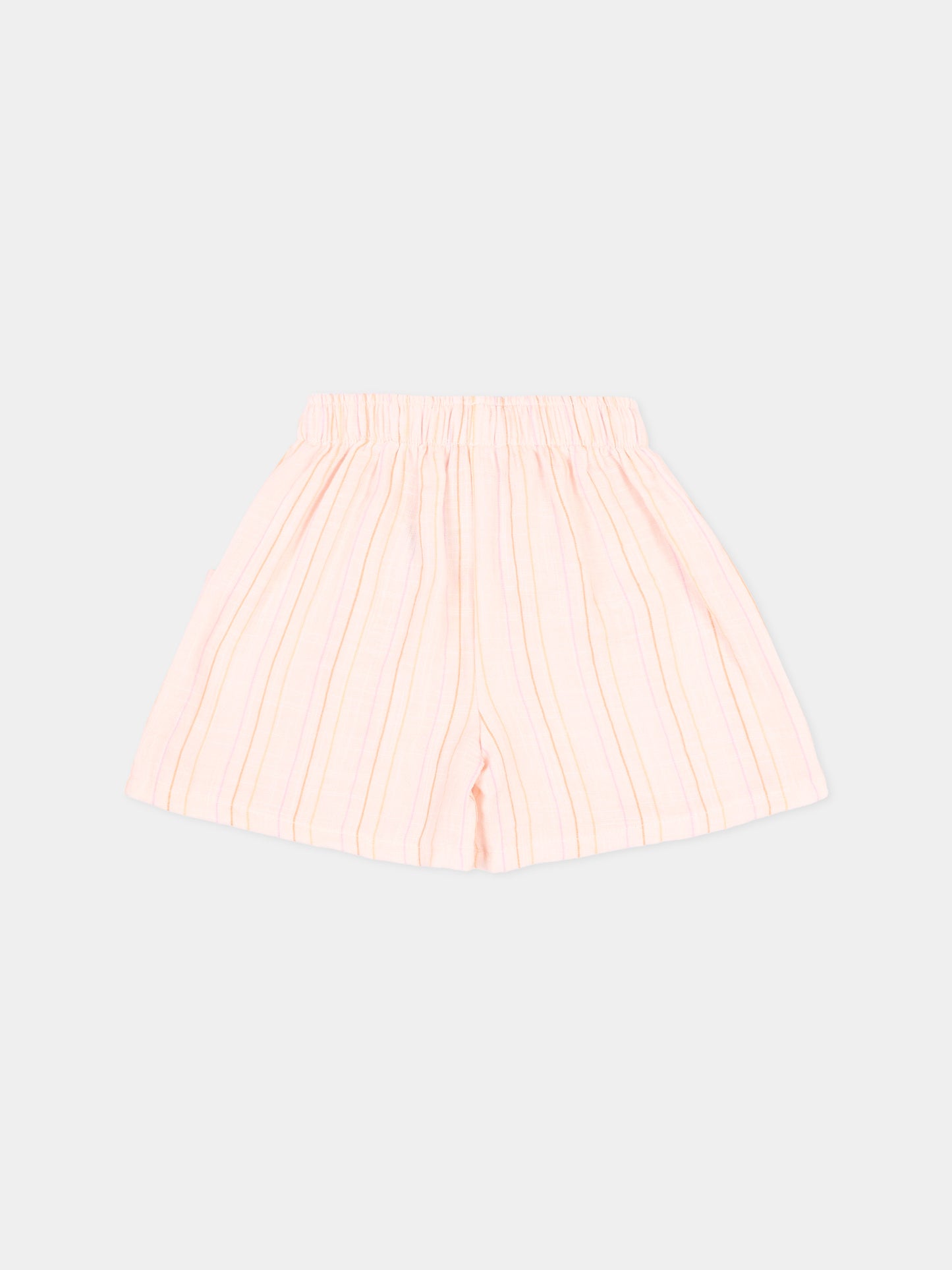 Shorts rosa a righe per neonata,Bamboom,1137TE00070 STRIPE PINK