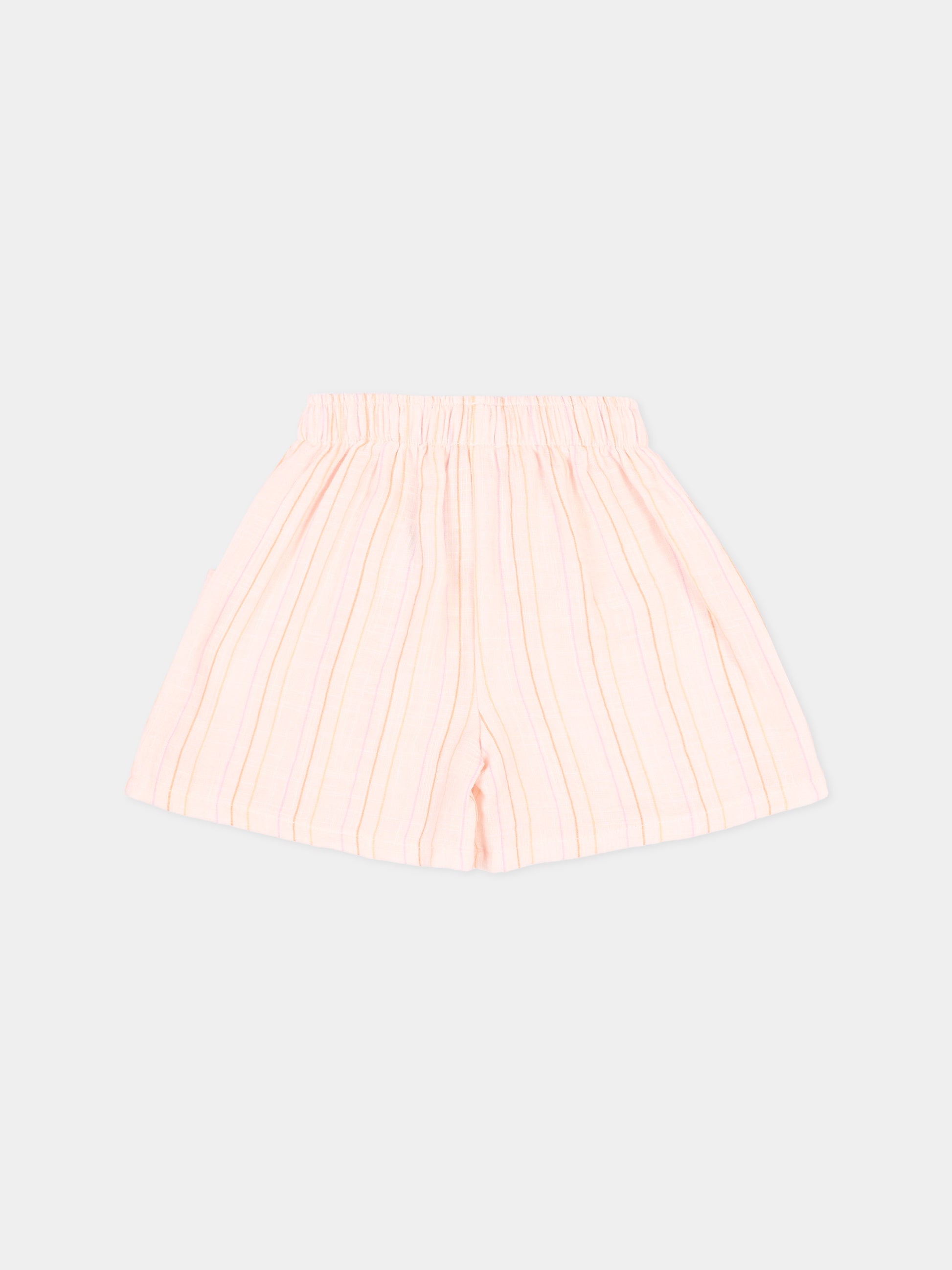 Shorts rosa a righe per neonata,Bamboom,1137TE00070 STRIPE PINK