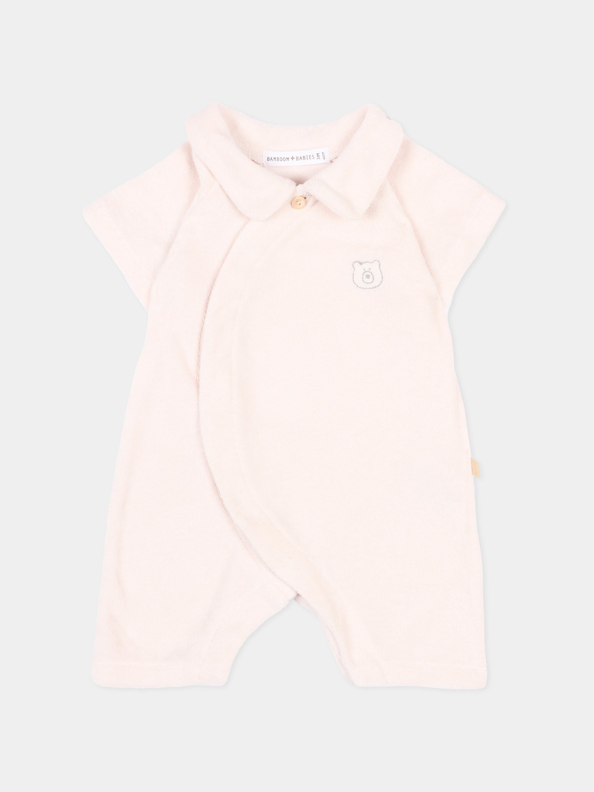 Tutina rosa per neonata con orsetto,Bamboom,1149TE00069 PINK BLOOM