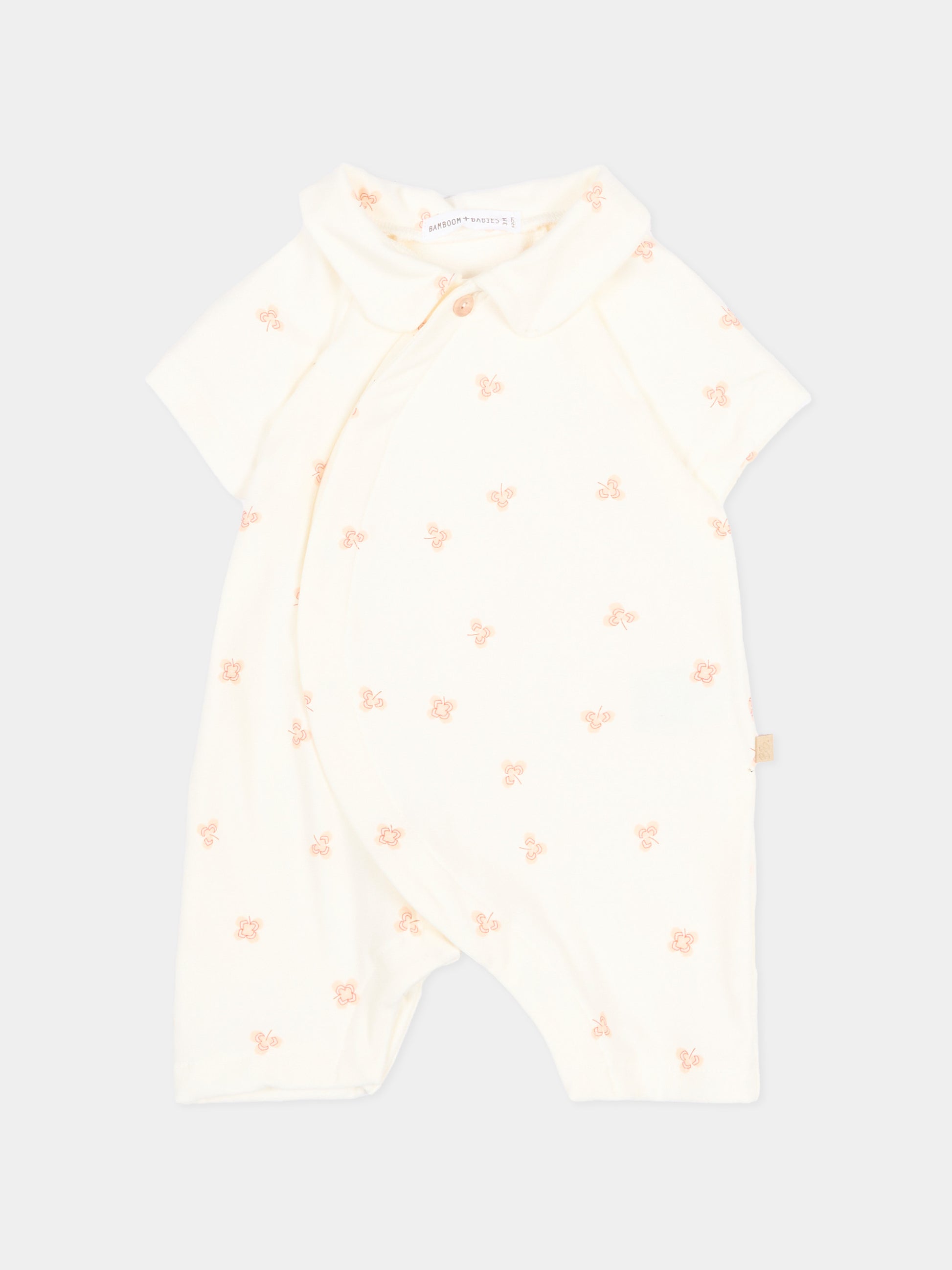 Tutina avorio Lucky Leaves per neonati,Bamboom,1149TE00074 LUCKY LEAVES