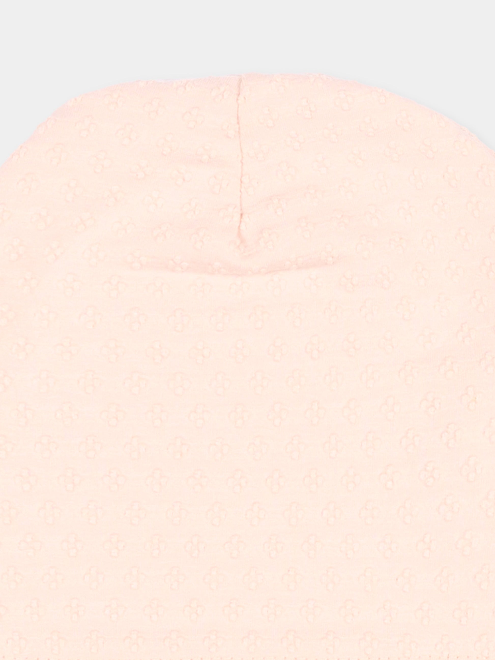 Berretto rosa per neonata jacquard,Bamboom,1158TE00073 PINK BLOOM