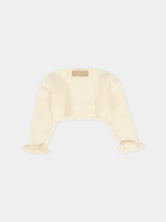 Coprispalle avorio per neonata,La Stupenderia,1WCSP62 802