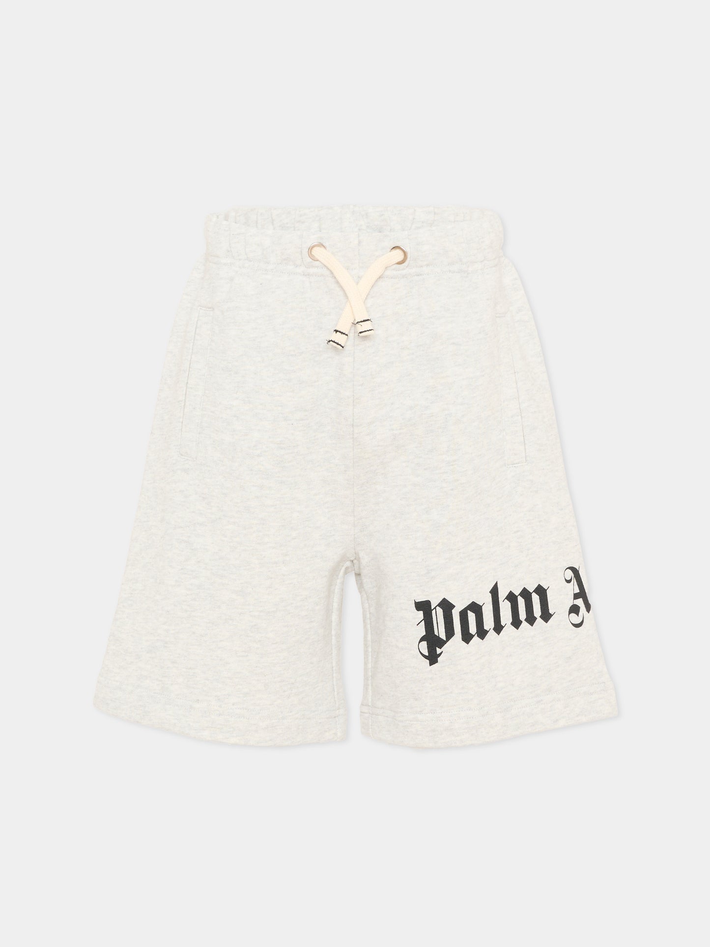 Shorts sportivi grigi per bambini con logo,Palm Angels,PBCI006S26FLE001 101