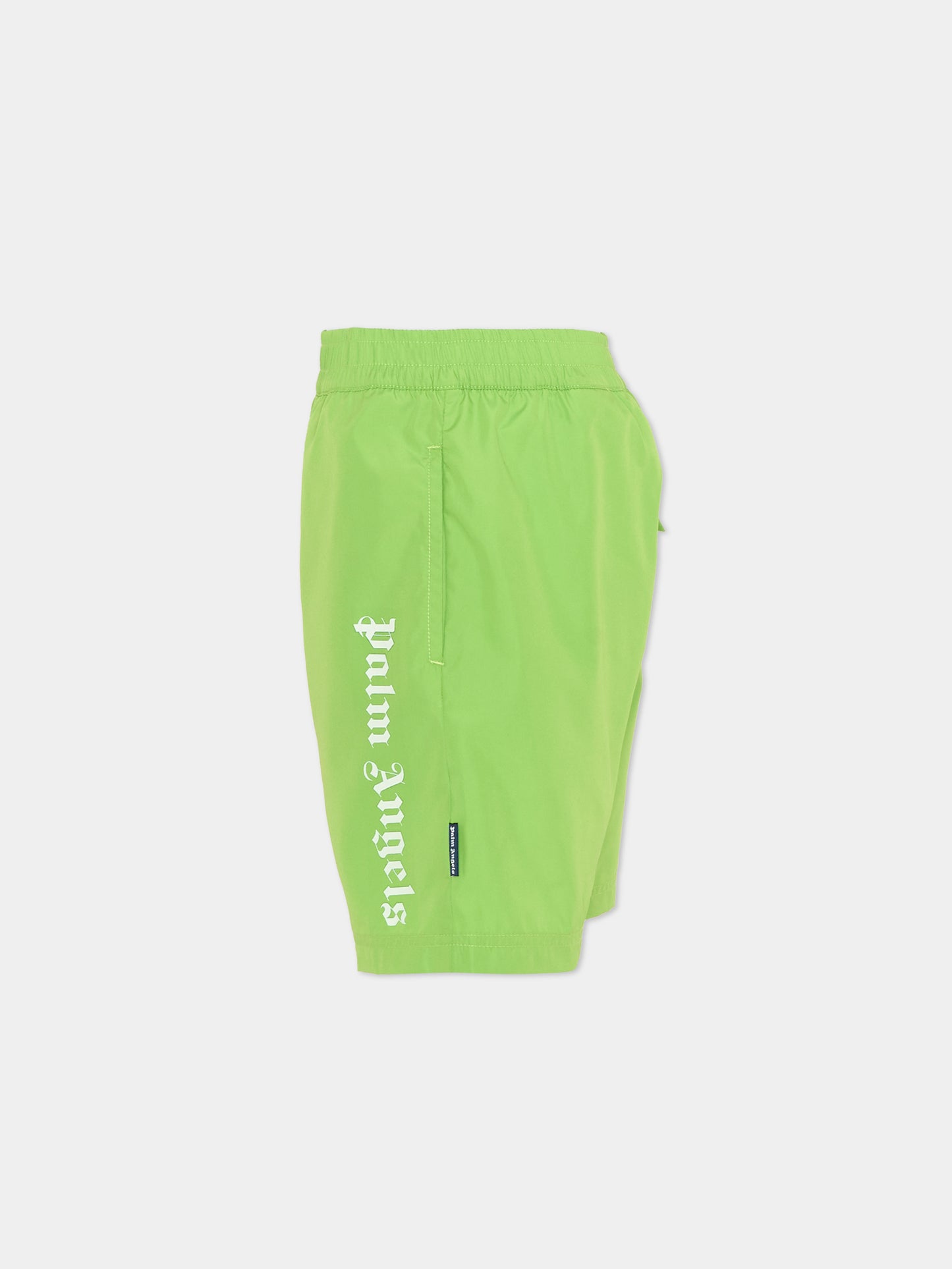 Boxer mare verde per bambino con logo,Palm Angels,PBFD003S26FAB001 080