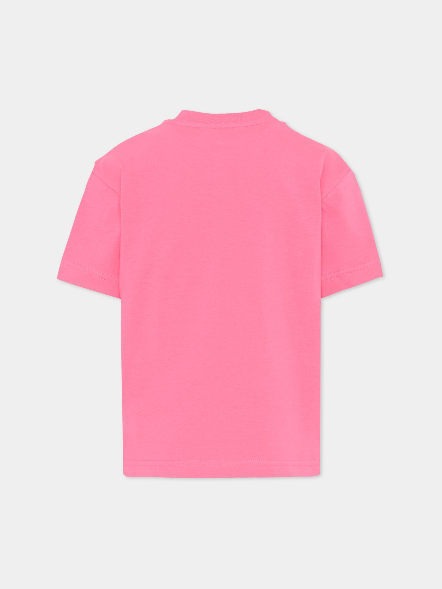 T-Shirt fucsia per bambina con Teddy Bear,Palm Angels,PGAA002S26JER001 044