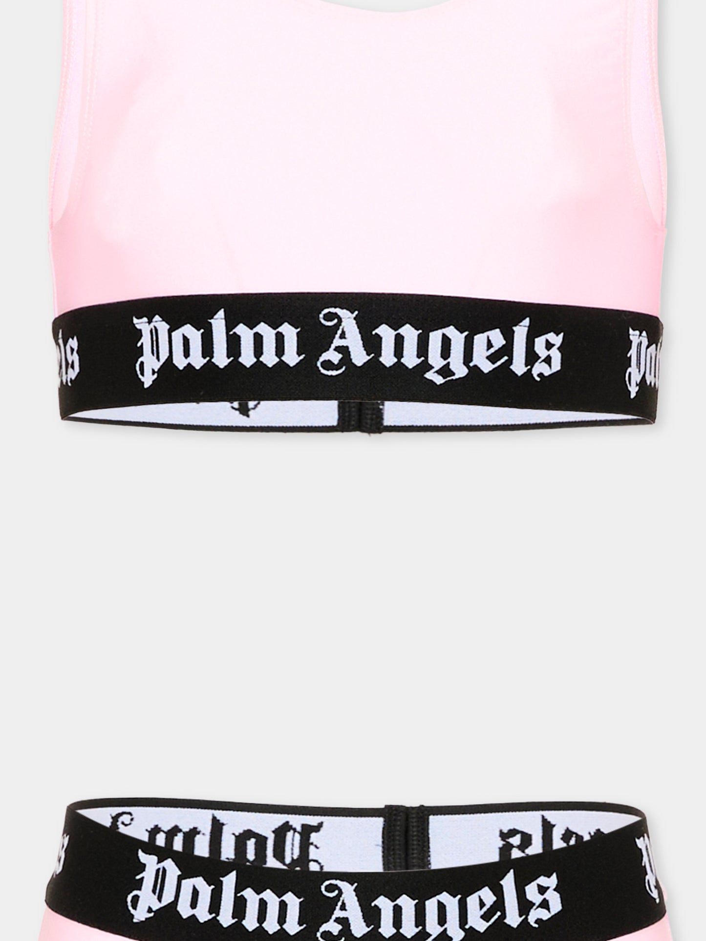 Bikini rosa per bambina con logo,Palm Angels,PGFE002S26JER001 042