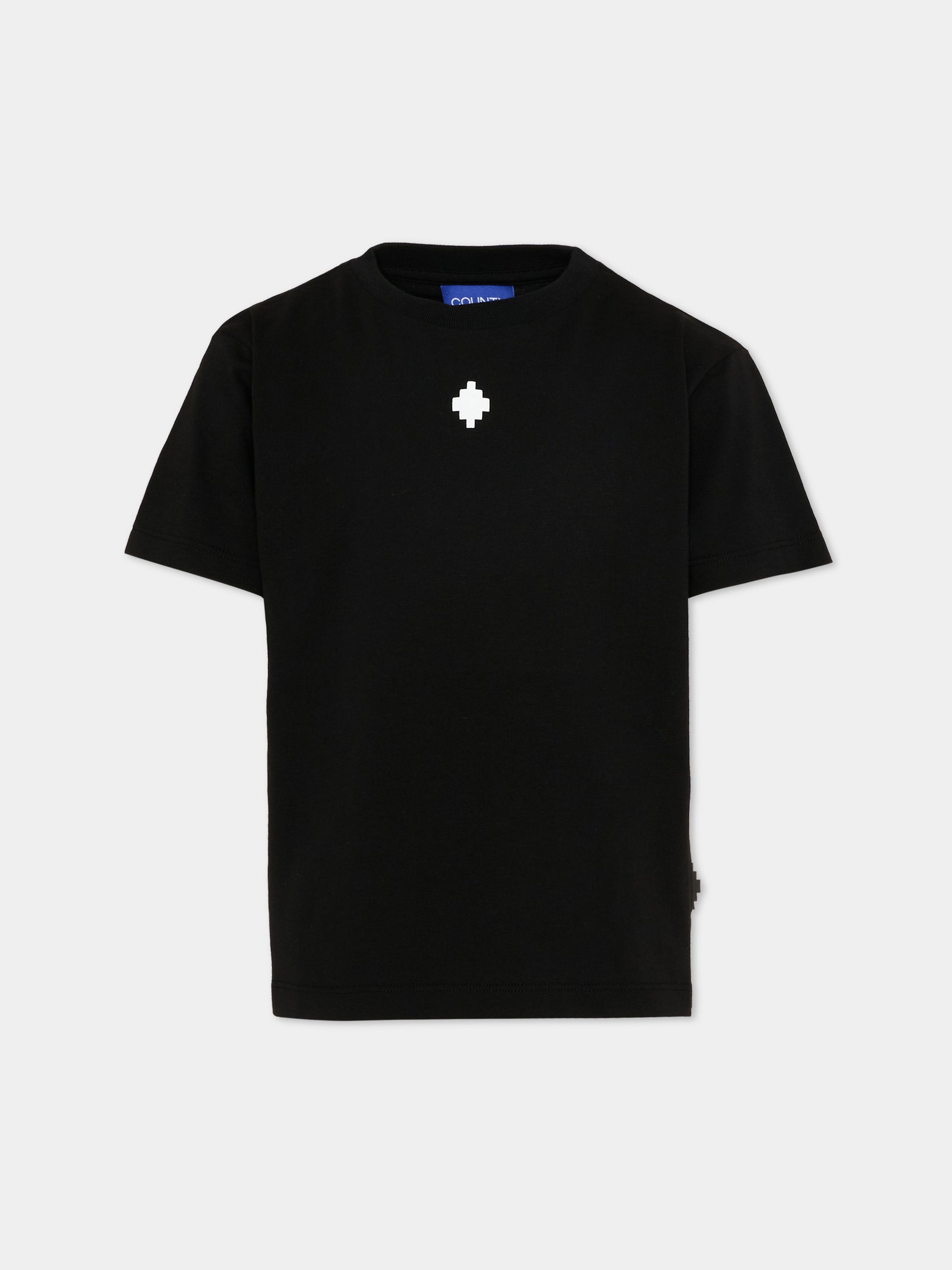 T-Shirt nera per bambino con logo,County Of Milan Kids,S6CMJBTH008 110